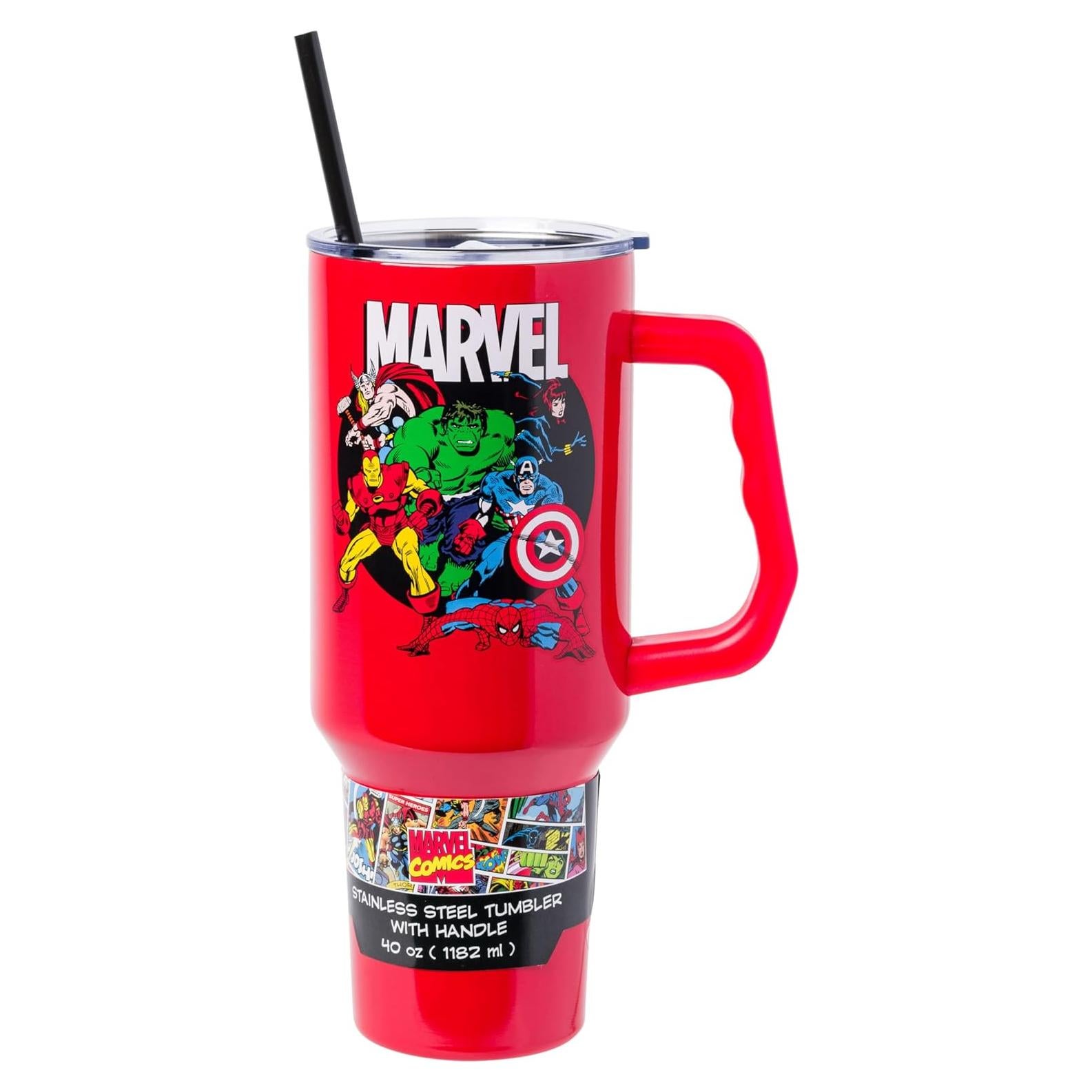Vaso Acero Inoxidable Silver Buffalo Avengers 1.18L con Asa