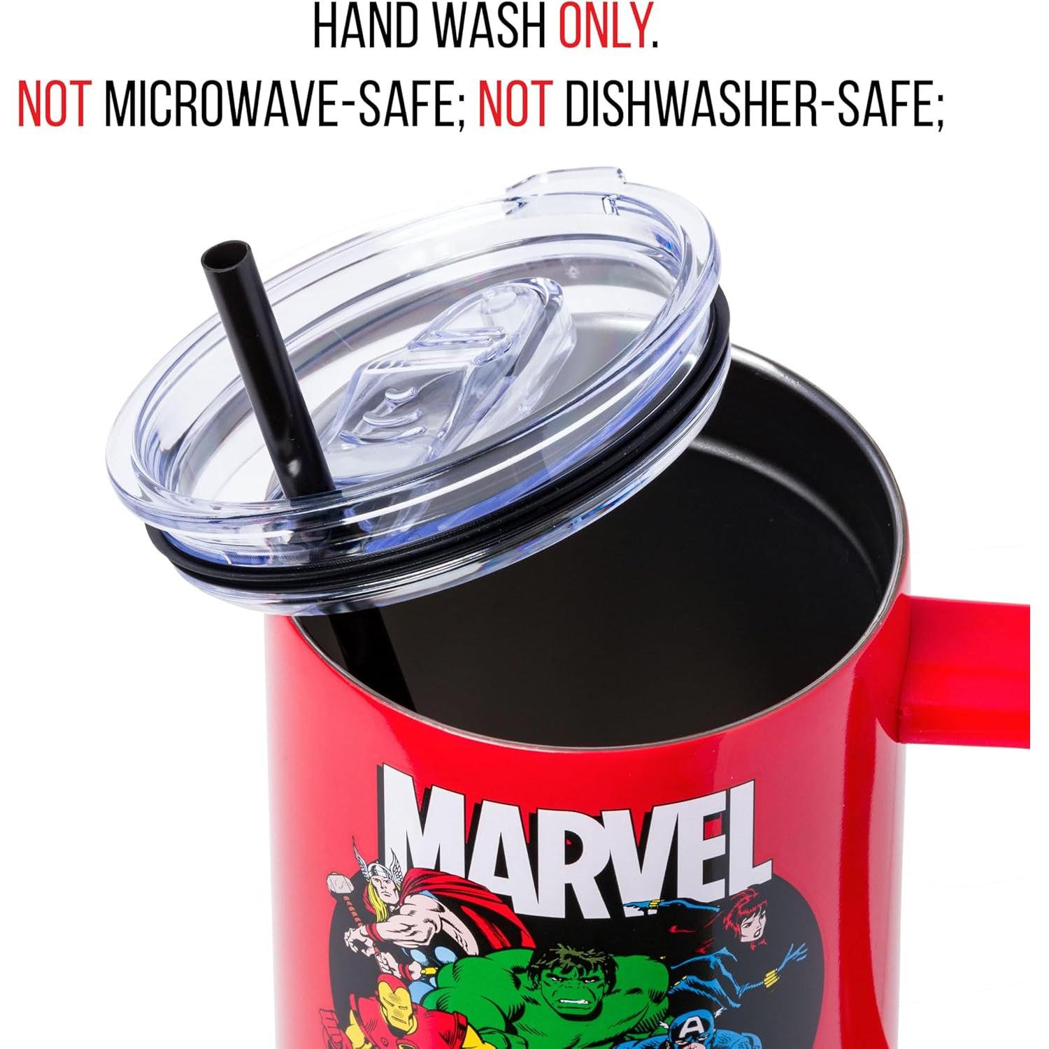 Vaso Acero Inoxidable Silver Buffalo Avengers 1.18L con Asa