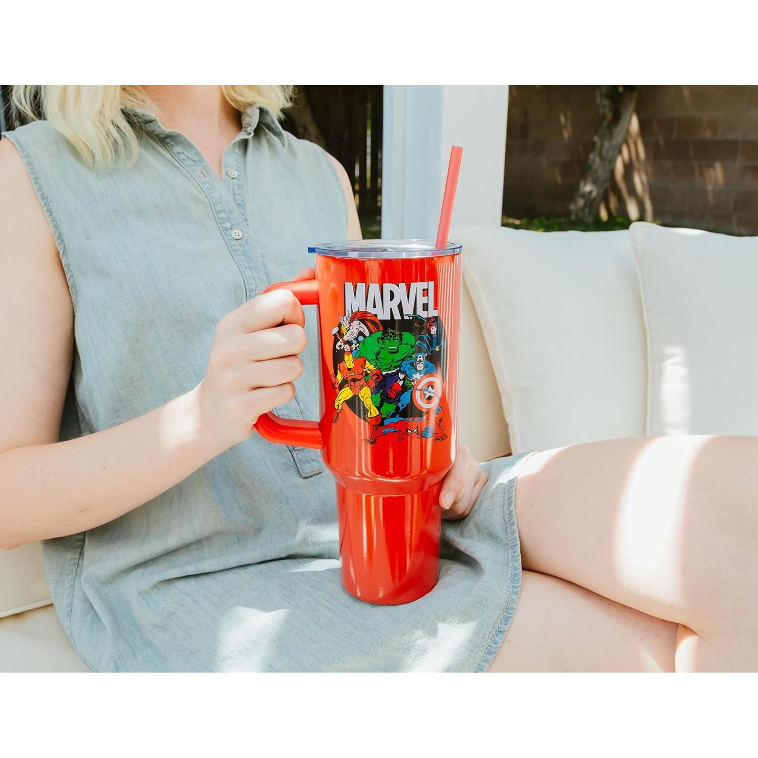 Vaso Acero Inoxidable Silver Buffalo Avengers 1.18L con Asa