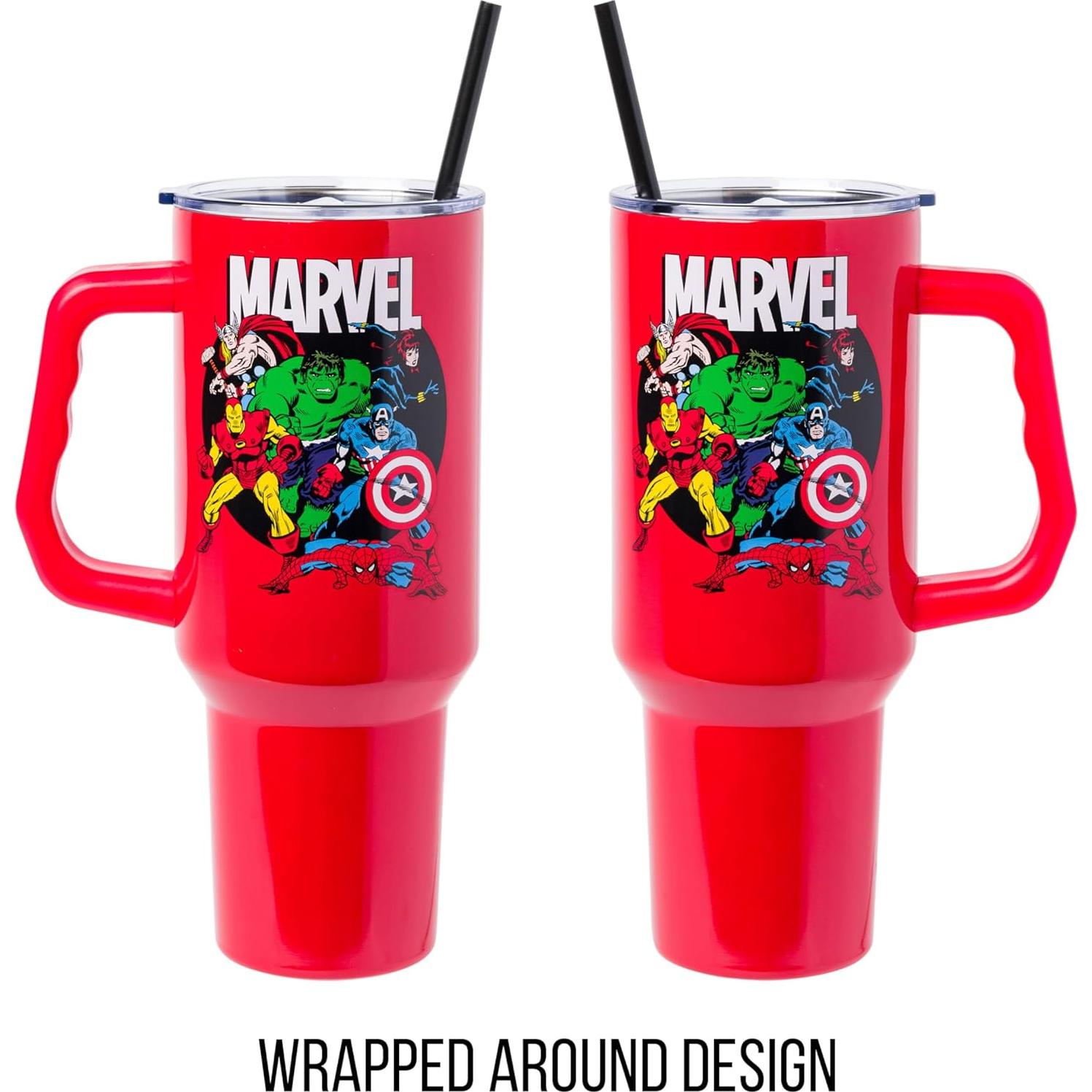 Vaso Acero Inoxidable Silver Buffalo Avengers 1.18L con Asa