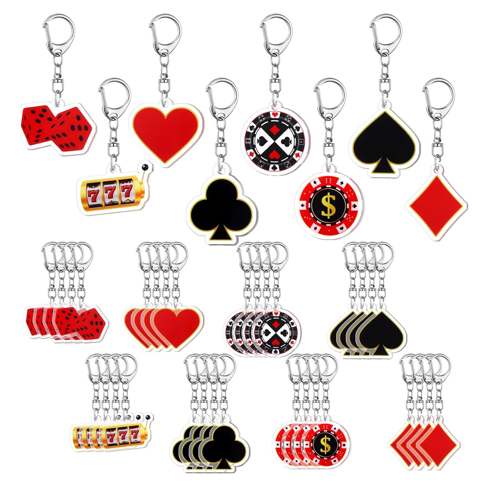 48 Llaveros de Fiesta de Casino Tondiamo - Recuerdos Elegantes