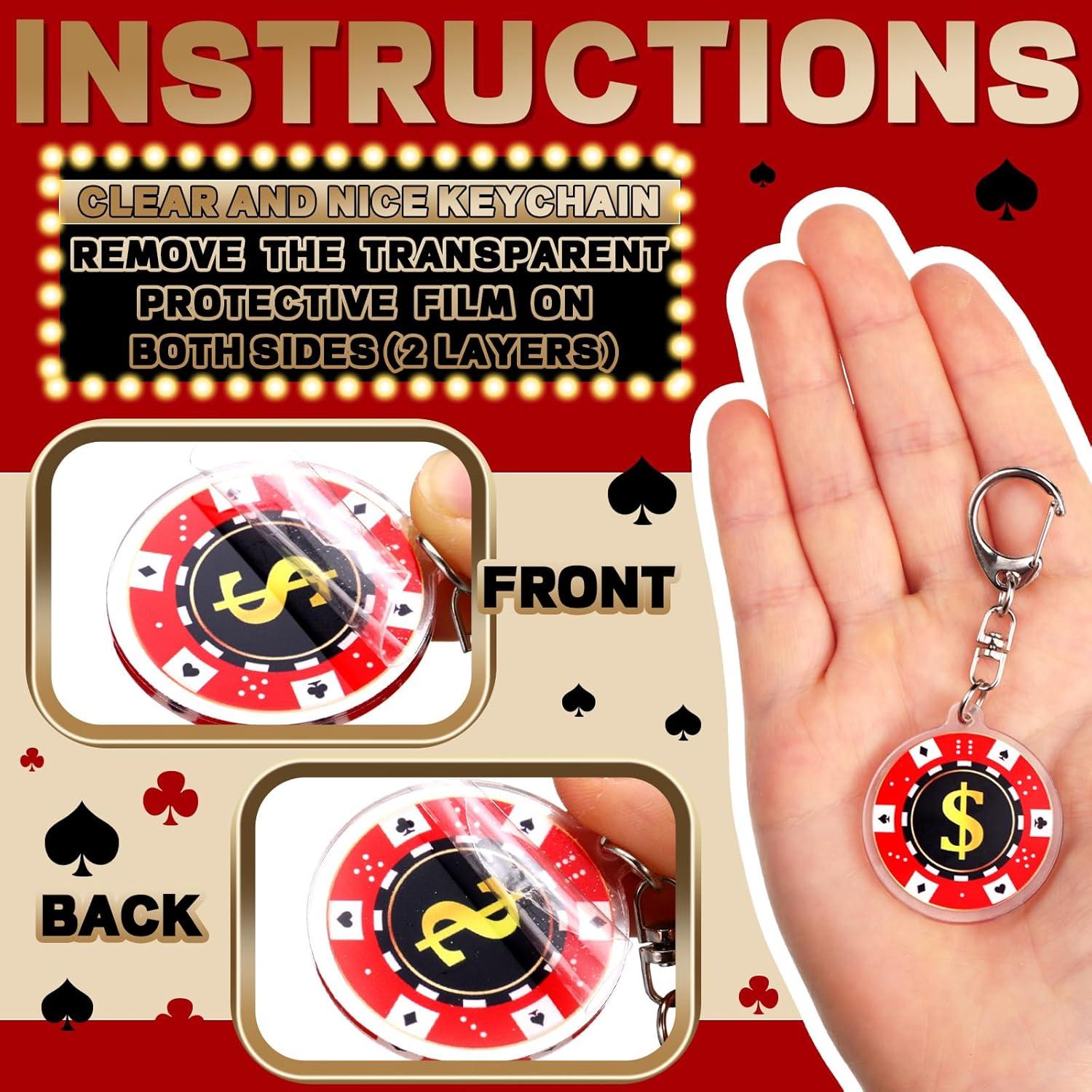 48 Llaveros de Fiesta de Casino Tondiamo - Recuerdos Elegantes