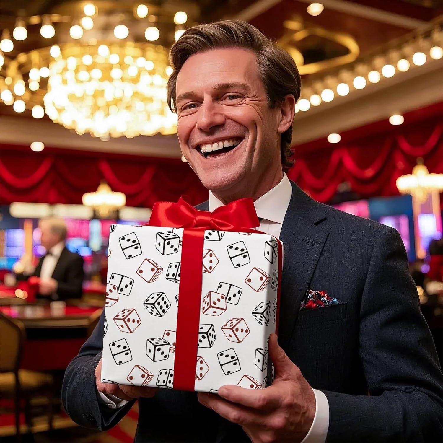 Papel de Regalo RUSPEPA Juego de Dados 43.2 cm x 5 m