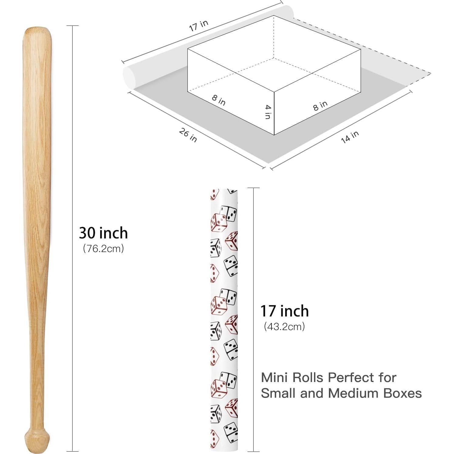 Papel de Regalo RUSPEPA Juego de Dados 43.2 cm x 5 m
