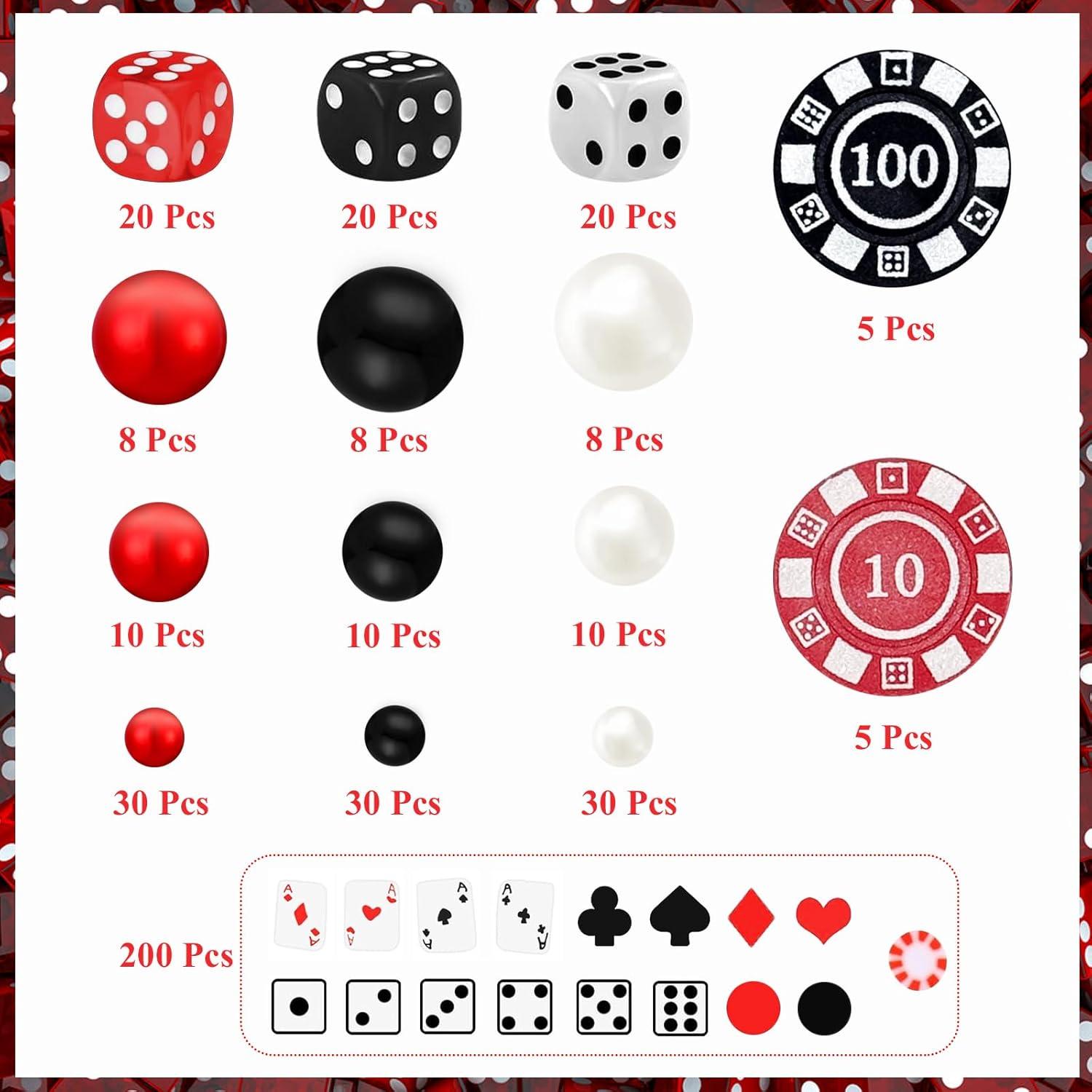 Relleno de Jarrón con Tema de Casino FEICUIBEXI 414 Pcs