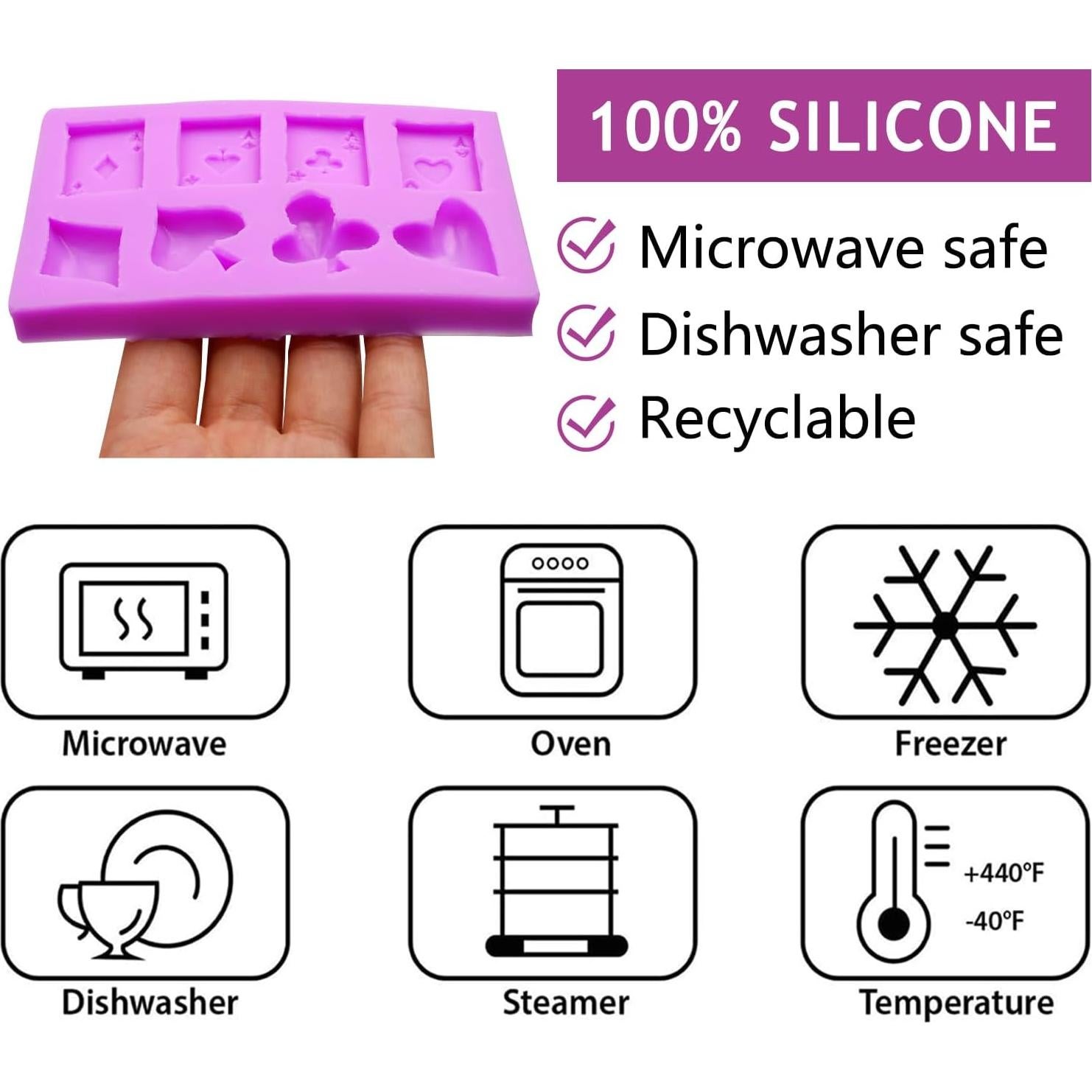Moldes de Silicona Infovox para Fondant de Casino 3 Piezas