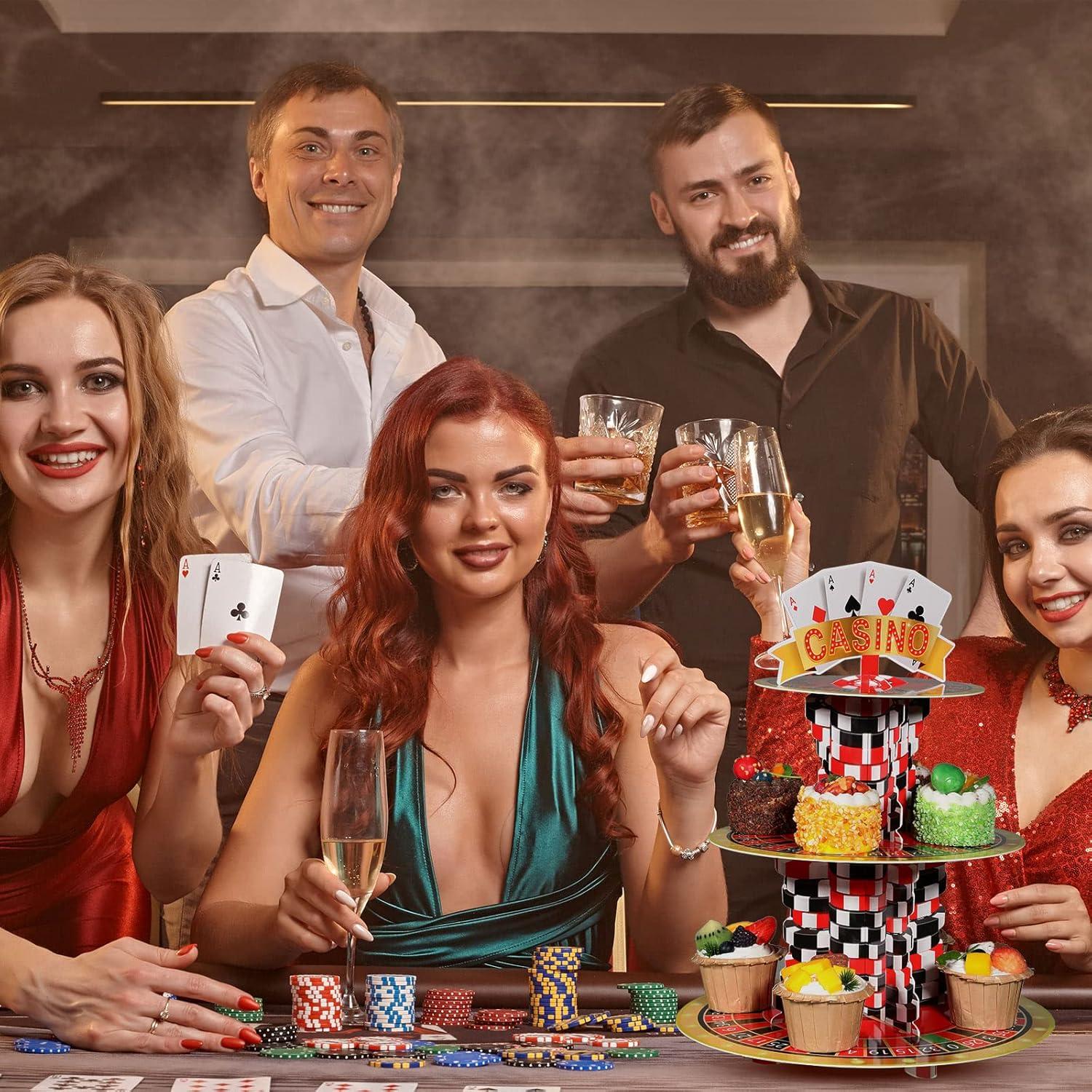 Soporte para Cupcakes de Casino 3 Niveles Tanlade 39 cm