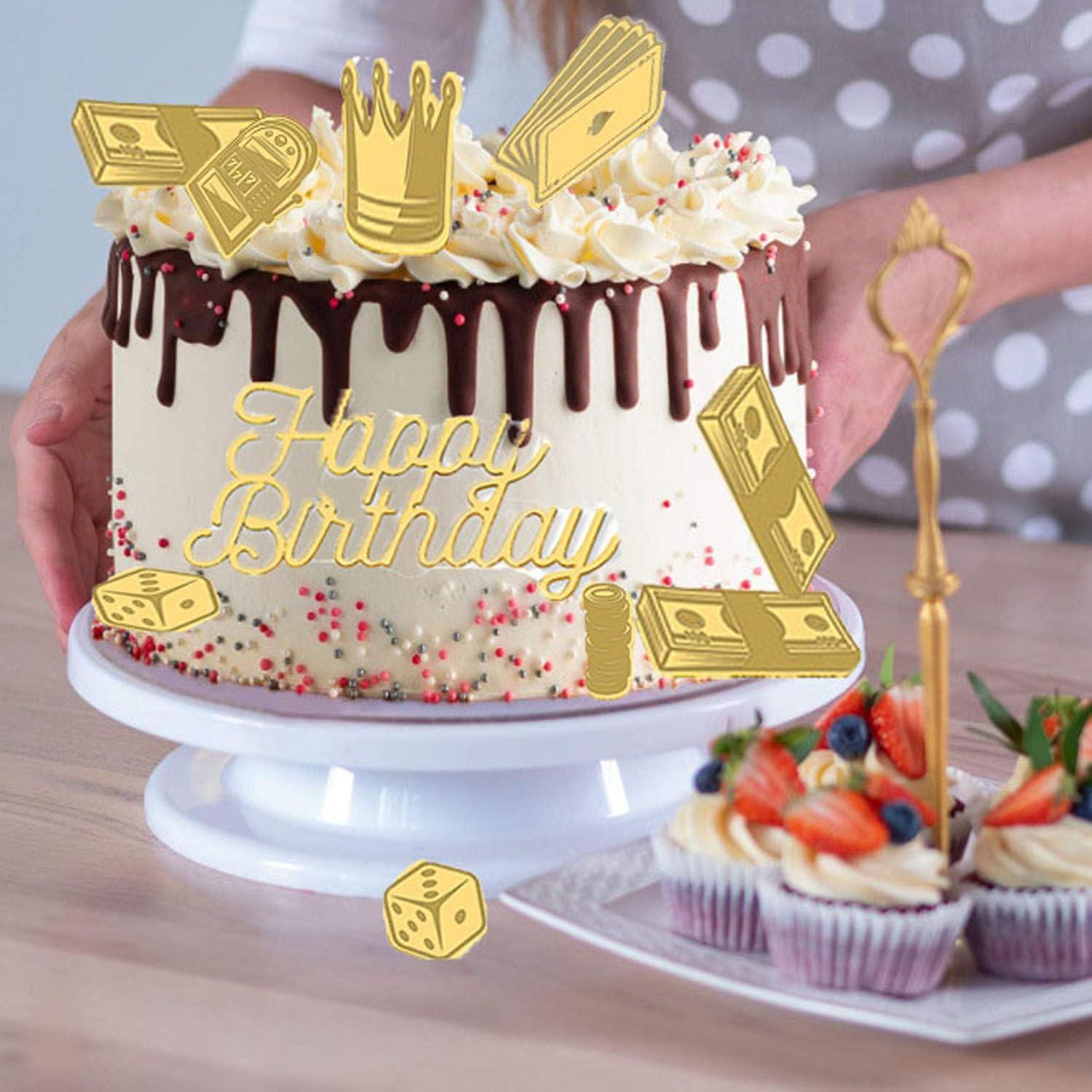 Toppers de Pastel de Casino Lvbeybc - 10 PCS Decoración Cumpleaños