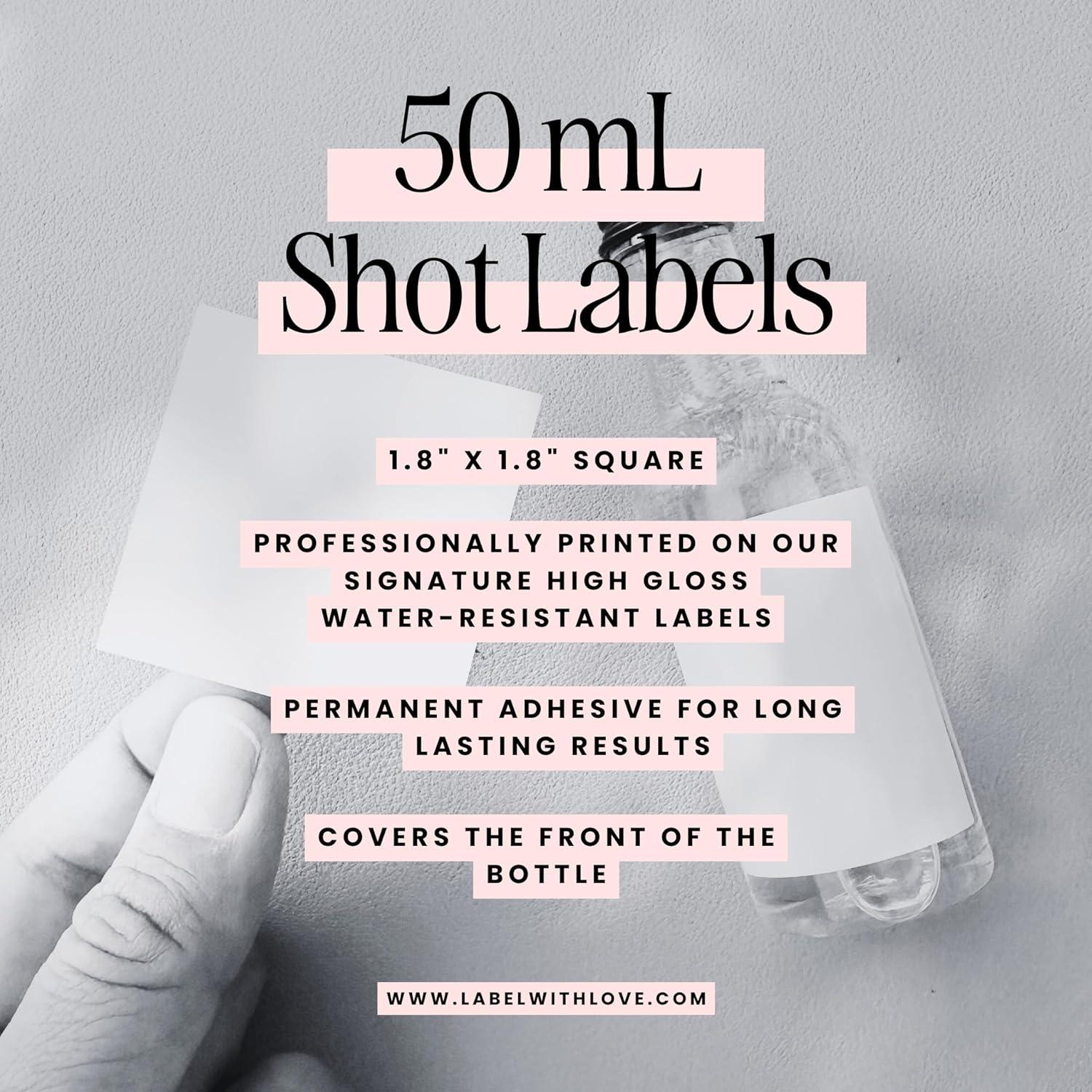 Etiquetas de Botellas de Licor Mini Suerte en el Amor - 16 Pzas