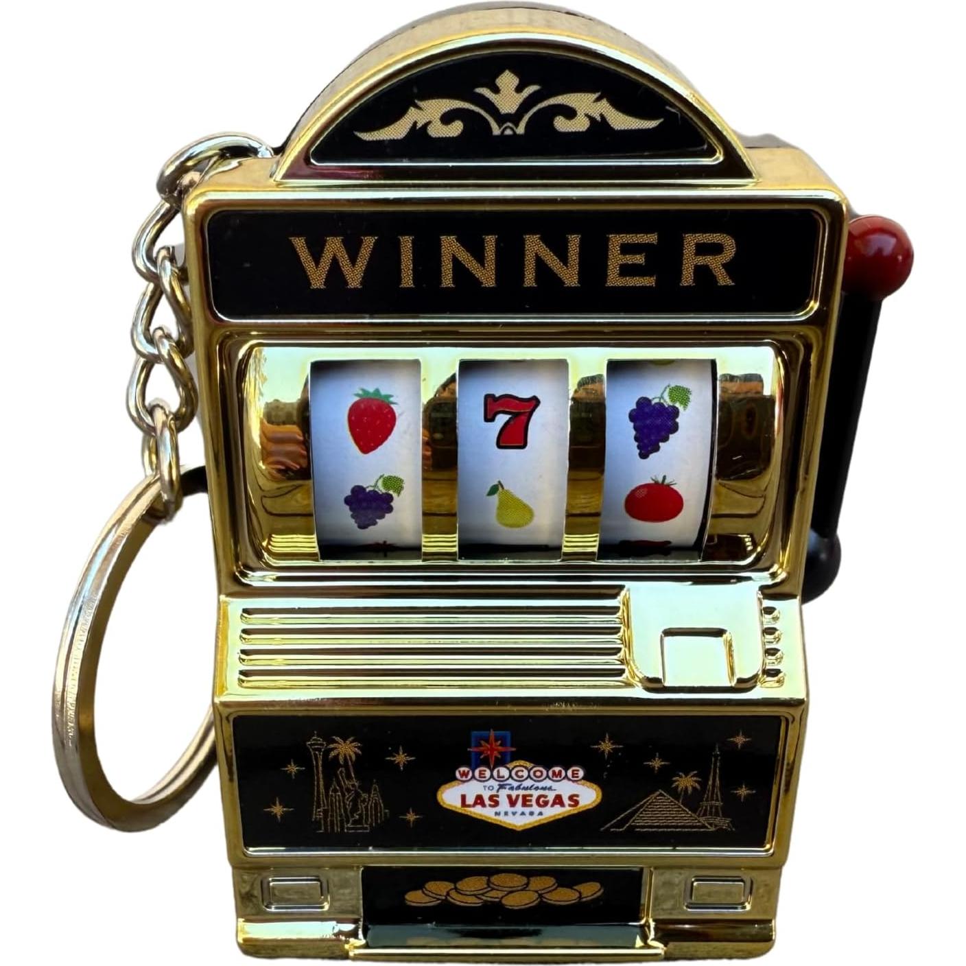 Llavero Máquina Tragamonedas Las Vegas - Souvenir Interactivo