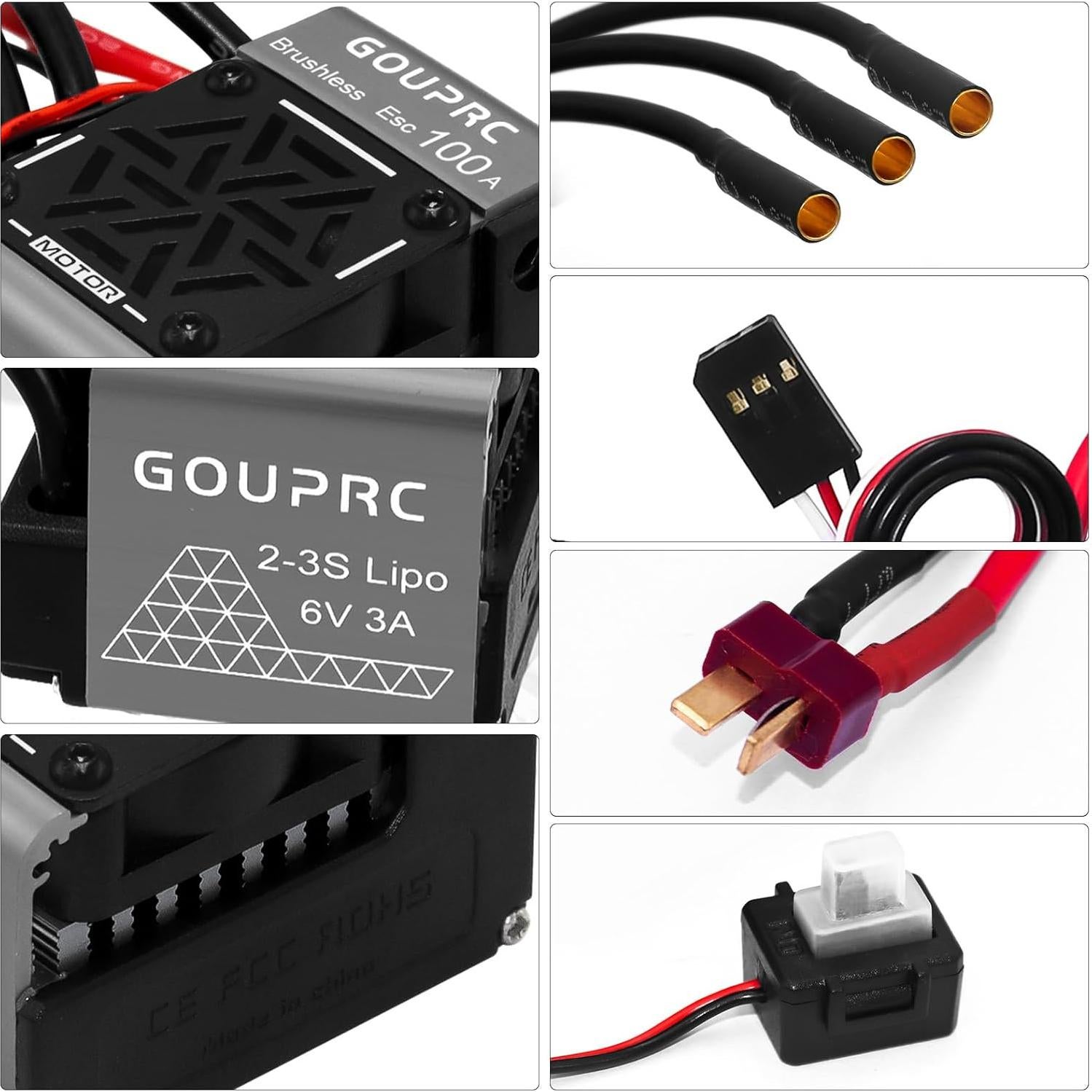 Motor Sin Escobillas GOUPRC BL3655 3800KV + ESC 100A para RC