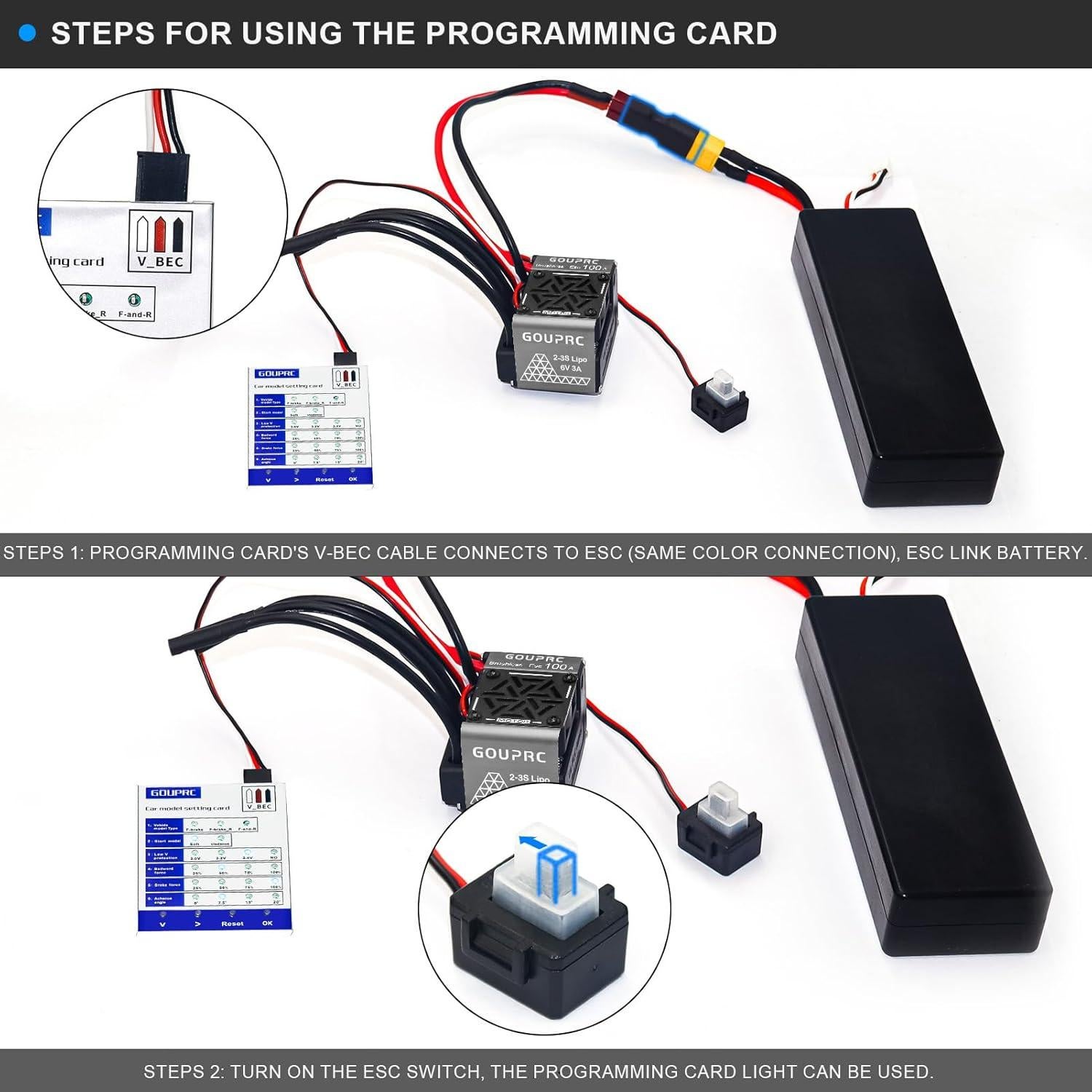 Motor Sin Escobillas GOUPRC BL3655 3800KV + ESC 100A para RC