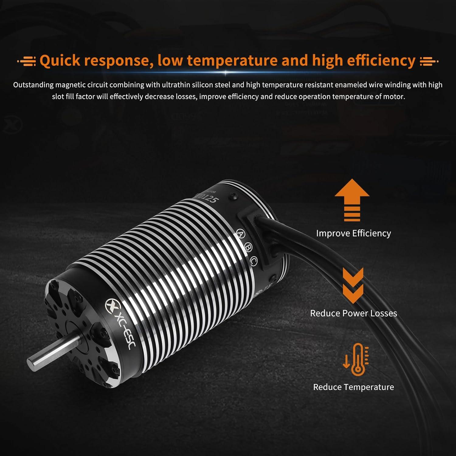 Motor Sin Escobillas Sensado XC E70125 560KV para Coche RC