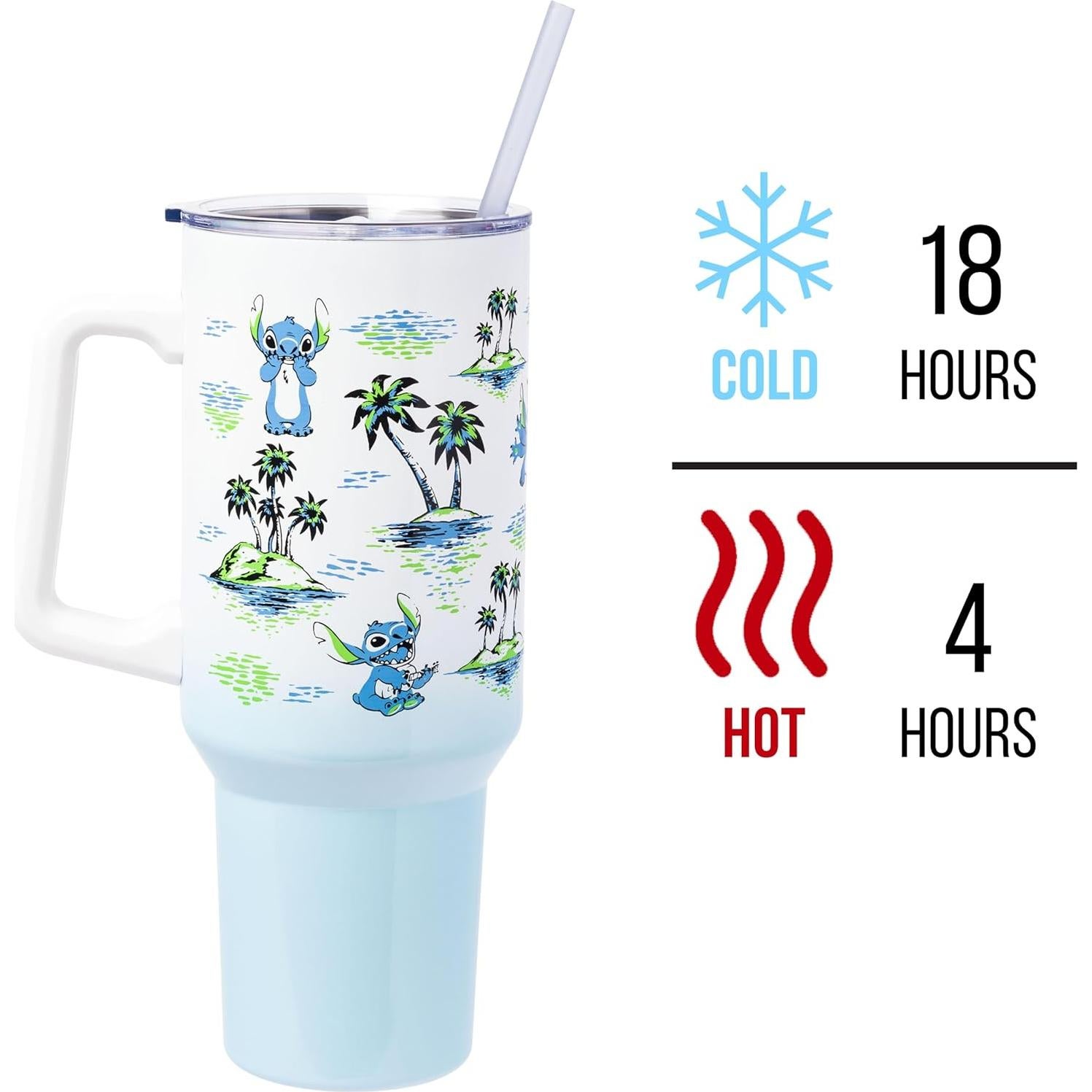 Vaso Acero Inoxidable Silver Buffalo Lilo y Stitch 1.18L