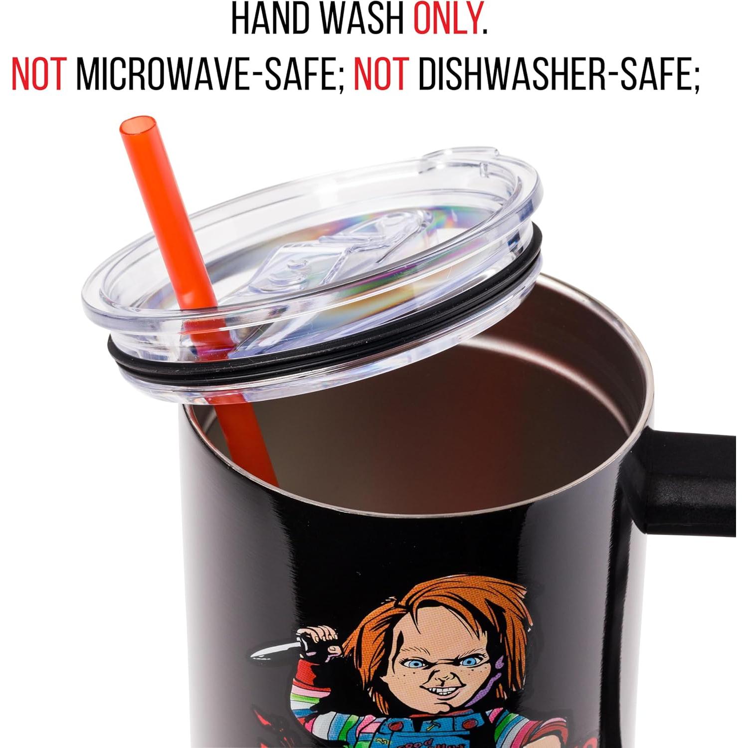 Vaso Acero Inoxidable Silver Buffalo Chucky 1,18L con Popote