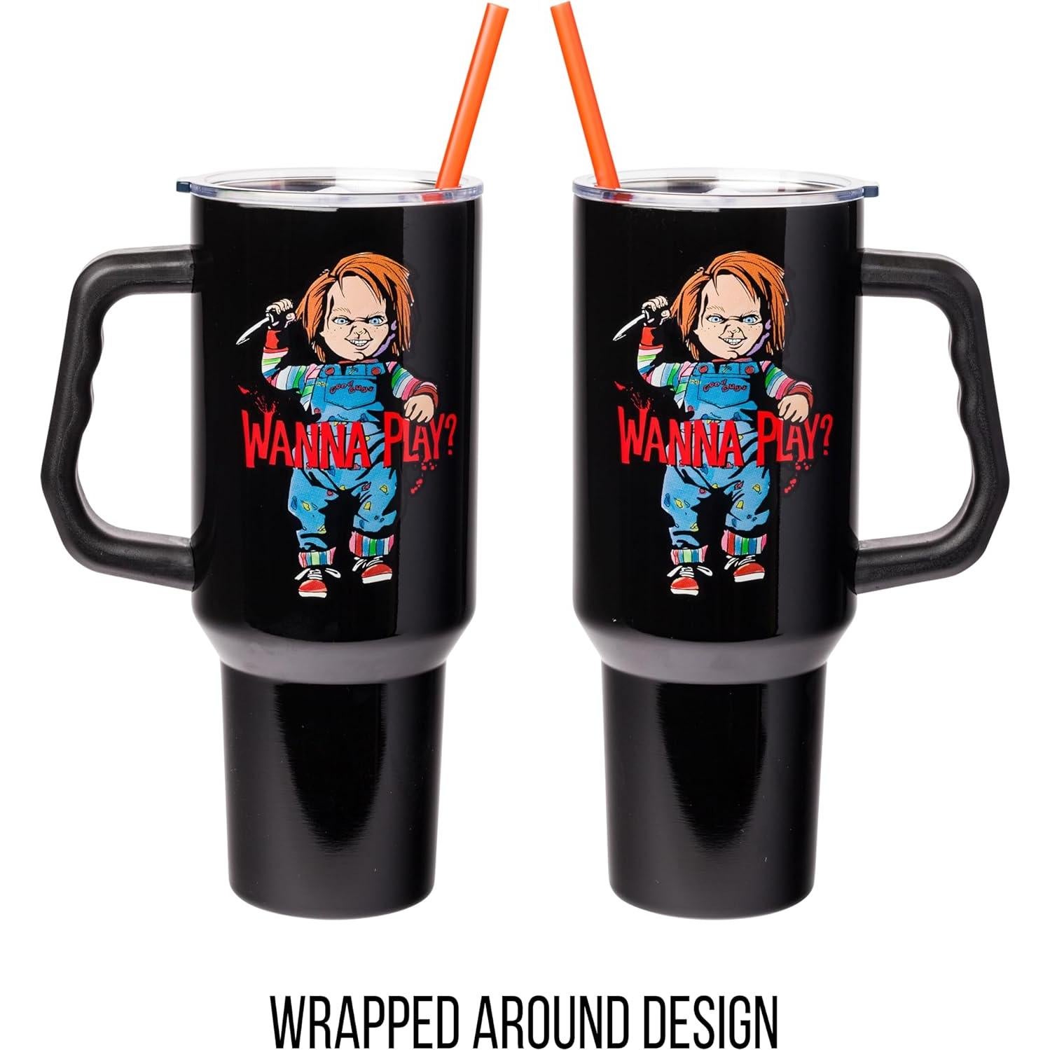 Vaso Acero Inoxidable Silver Buffalo Chucky 1,18L con Popote