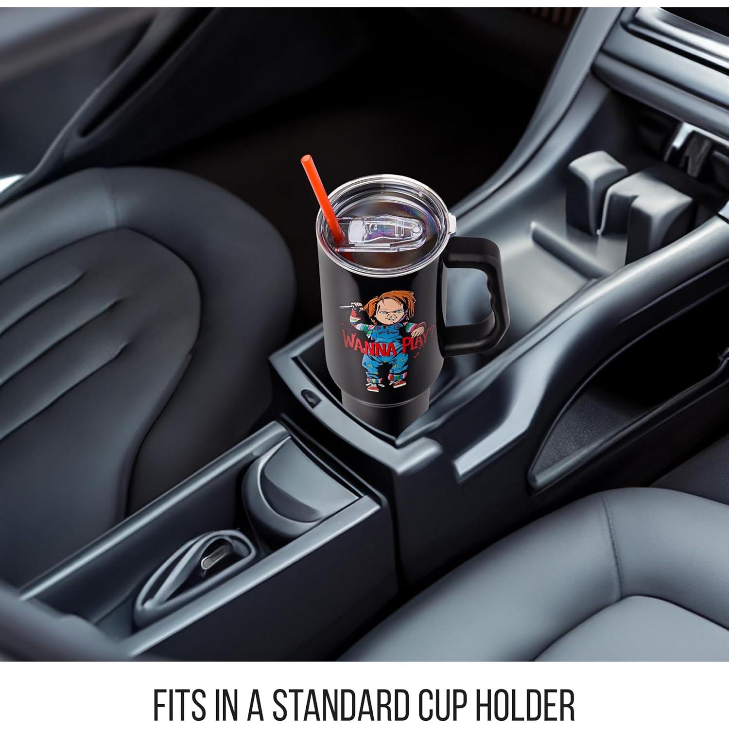 Vaso Acero Inoxidable Silver Buffalo Chucky 1,18L con Popote