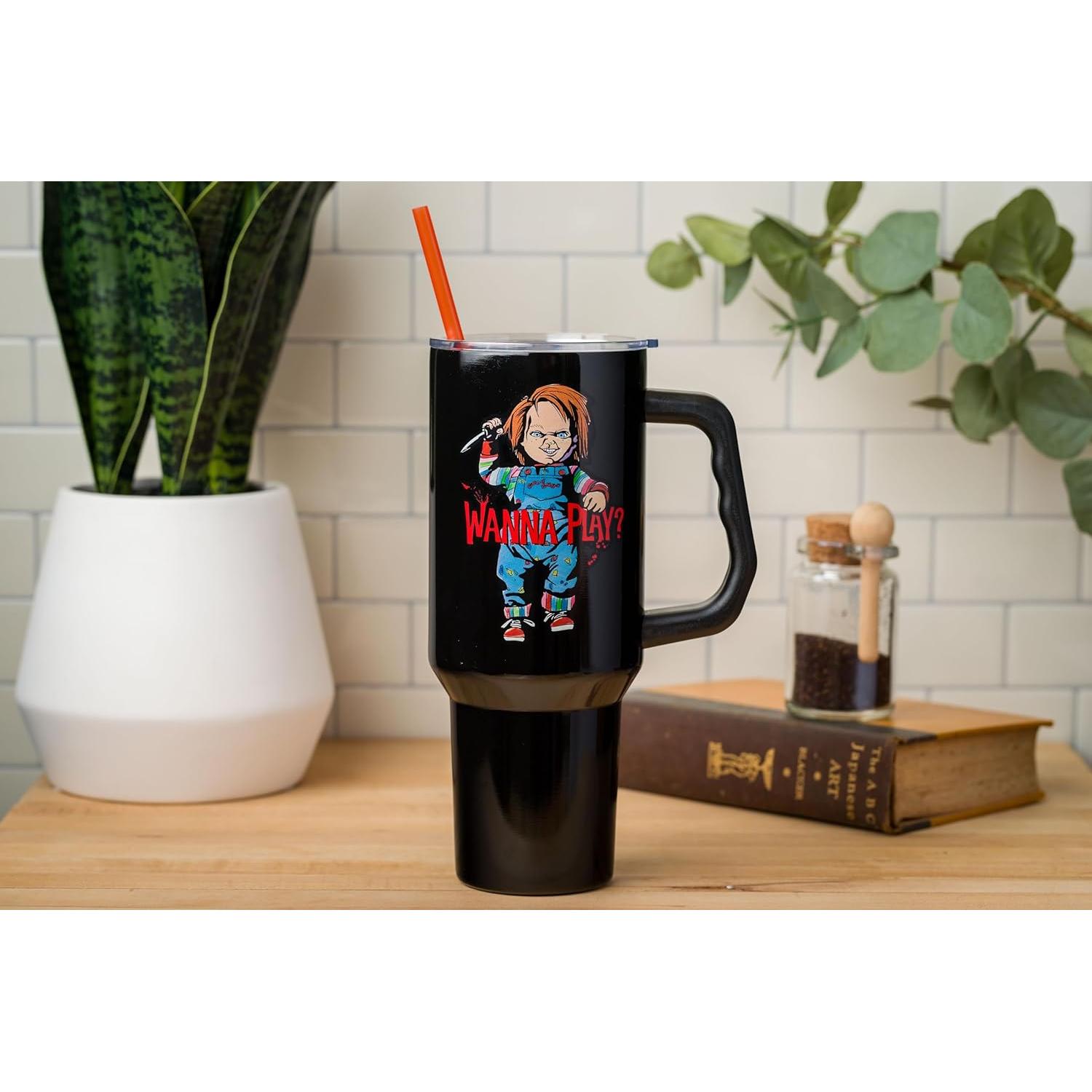 Vaso Acero Inoxidable Silver Buffalo Chucky 1,18L con Popote