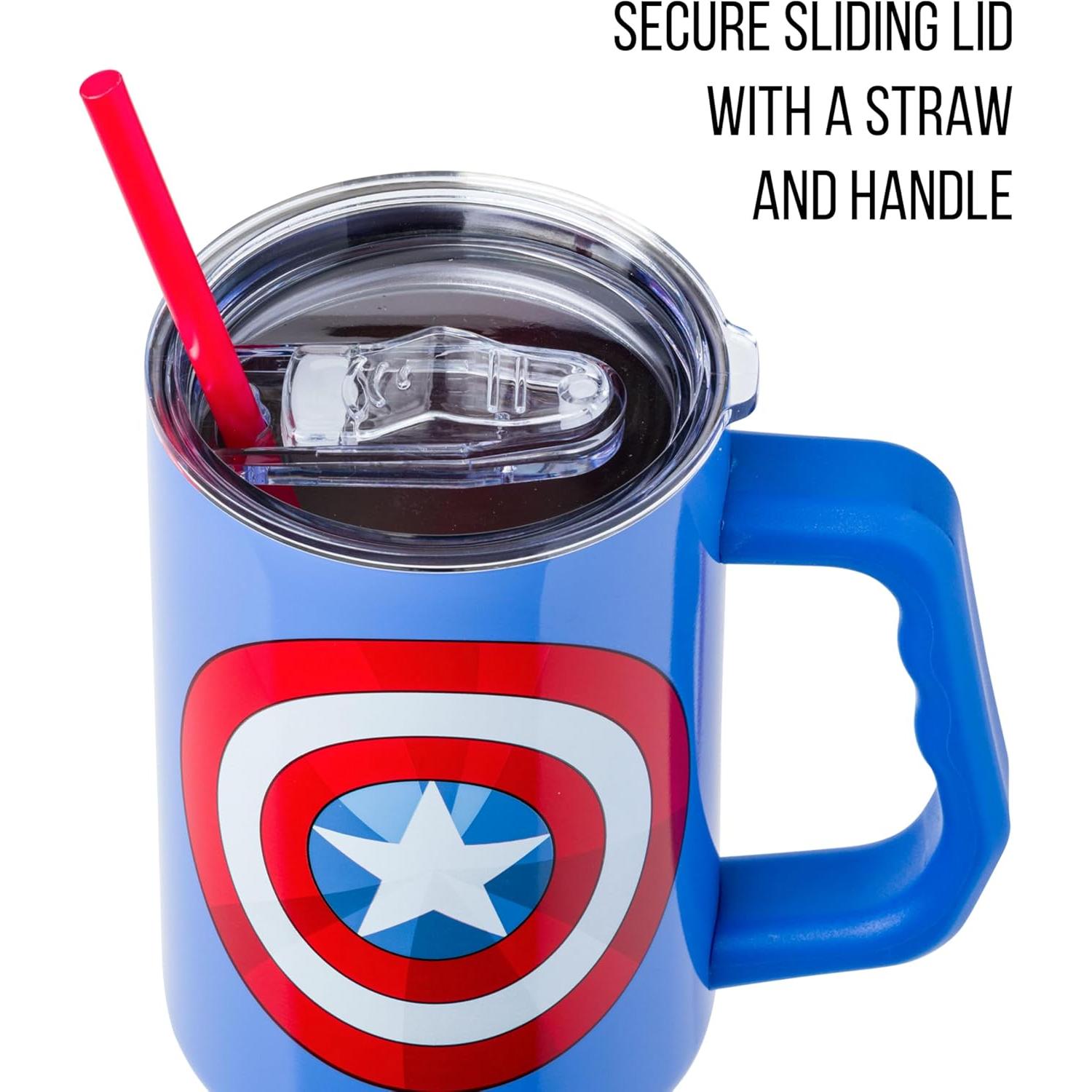 Vaso Acero Inoxidable Silver Buffalo Capitán América 1,18L