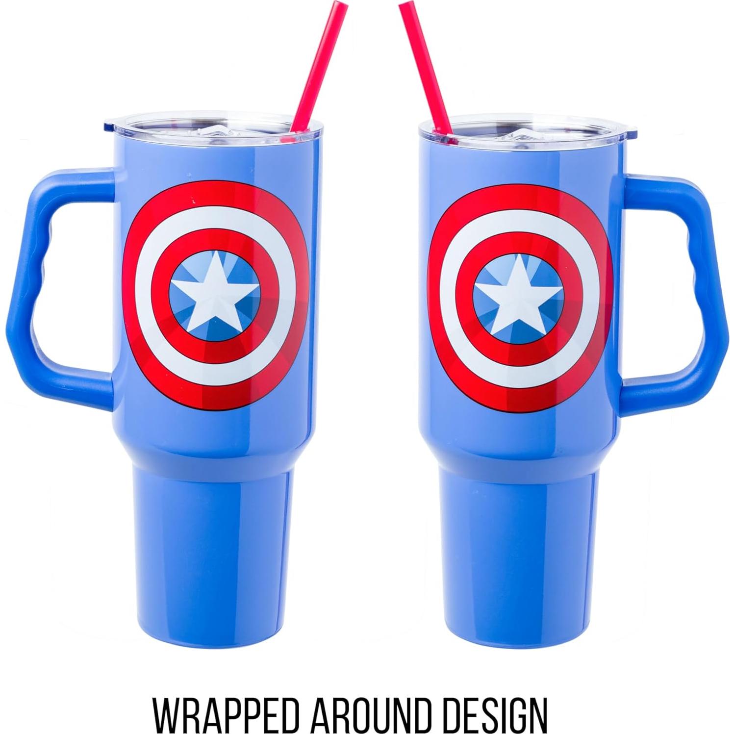 Vaso Acero Inoxidable Silver Buffalo Capitán América 1,18L