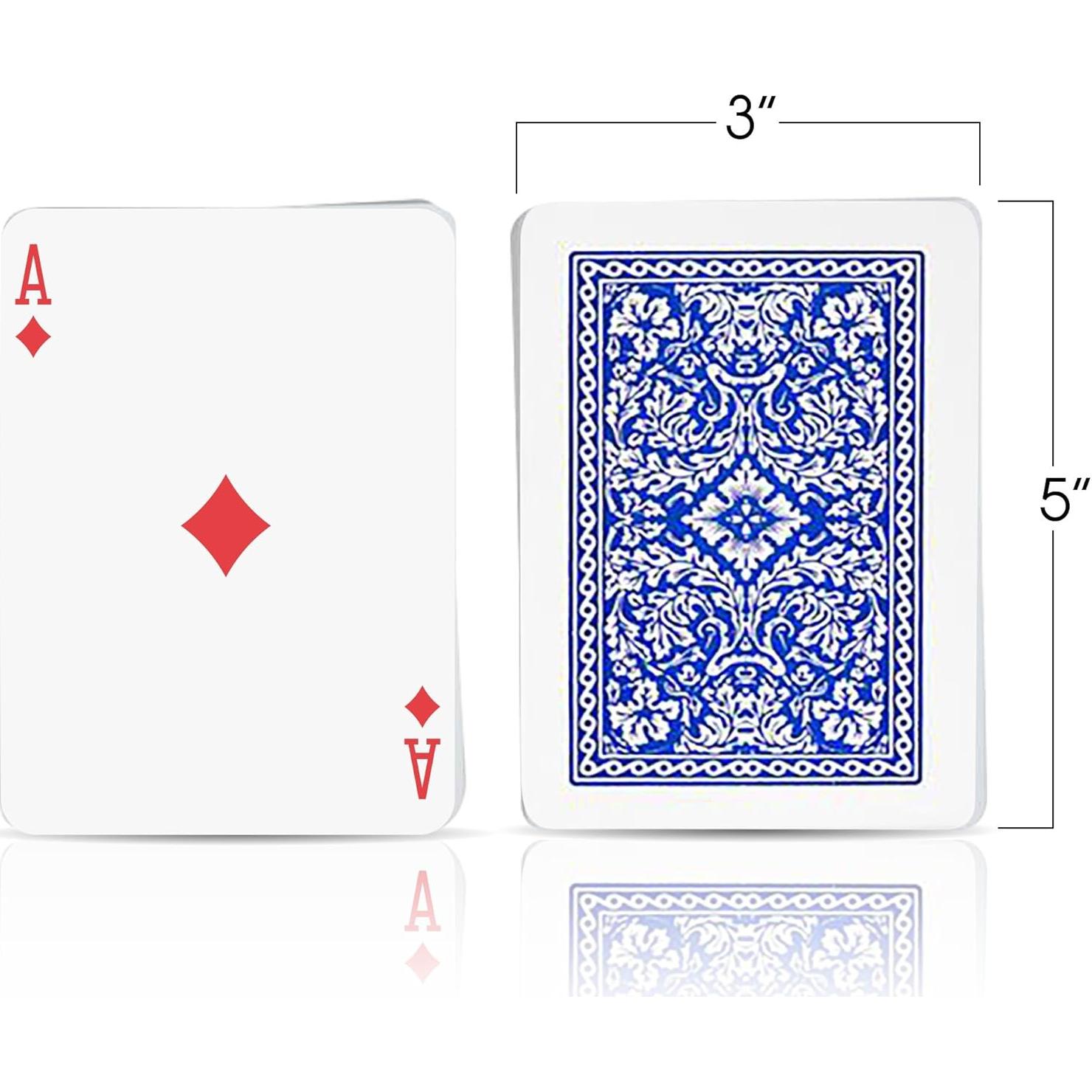Baraja de Cartas Gigante Gamie - 16.5 cm x 9.1 cm - Juego de Póker