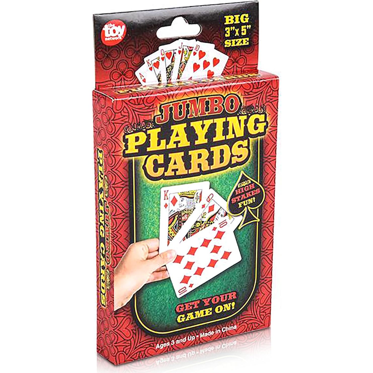 Baraja de Cartas Gigante Gamie - 16.5 cm x 9.1 cm - Juego de Póker