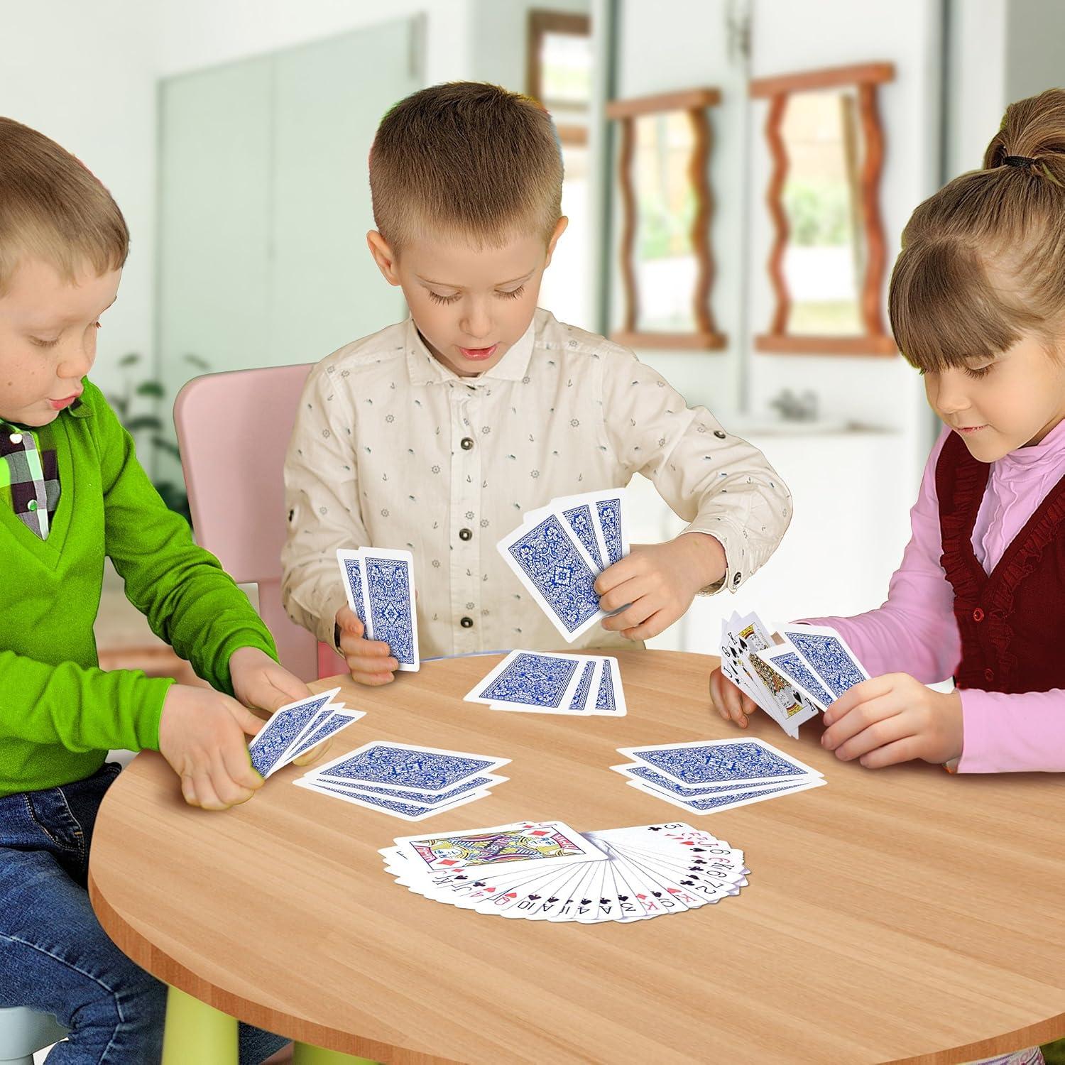 Baraja de Cartas Gigante Gamie - 16.5 cm x 9.1 cm - Juego de Póker