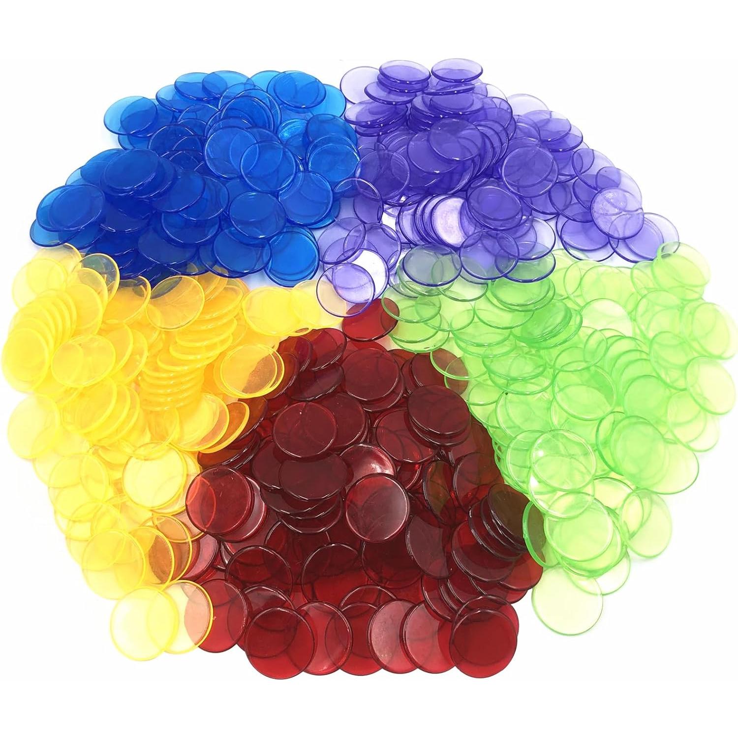 Fichas de Bingo Transparentes Yuanhe 500 Piezas 1.9 cm