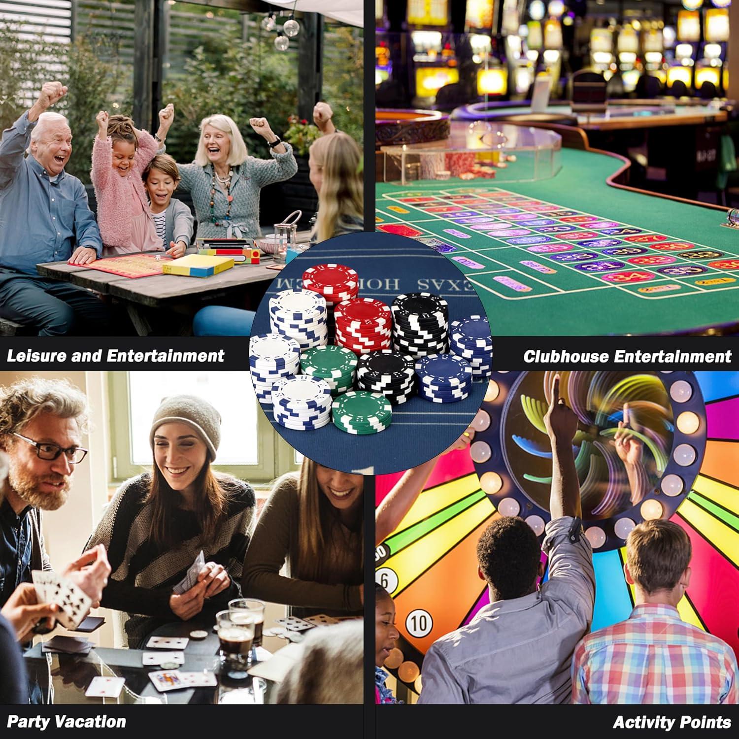 Set de Fichas de Póker LUOBAO 100 Piezas 11.5g para Juegos