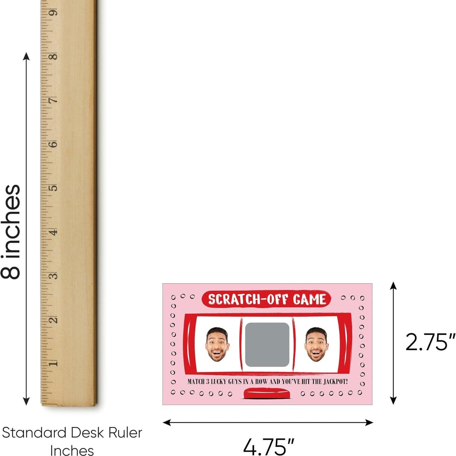 Tarjetas de Rascar Big Dot of Happiness - Suerte en el Amor - 22 Unidades