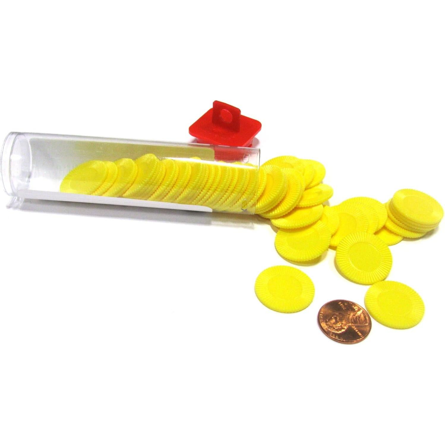 Juego de 50 Fichas de Póker Mini Amarillas Koplow Games