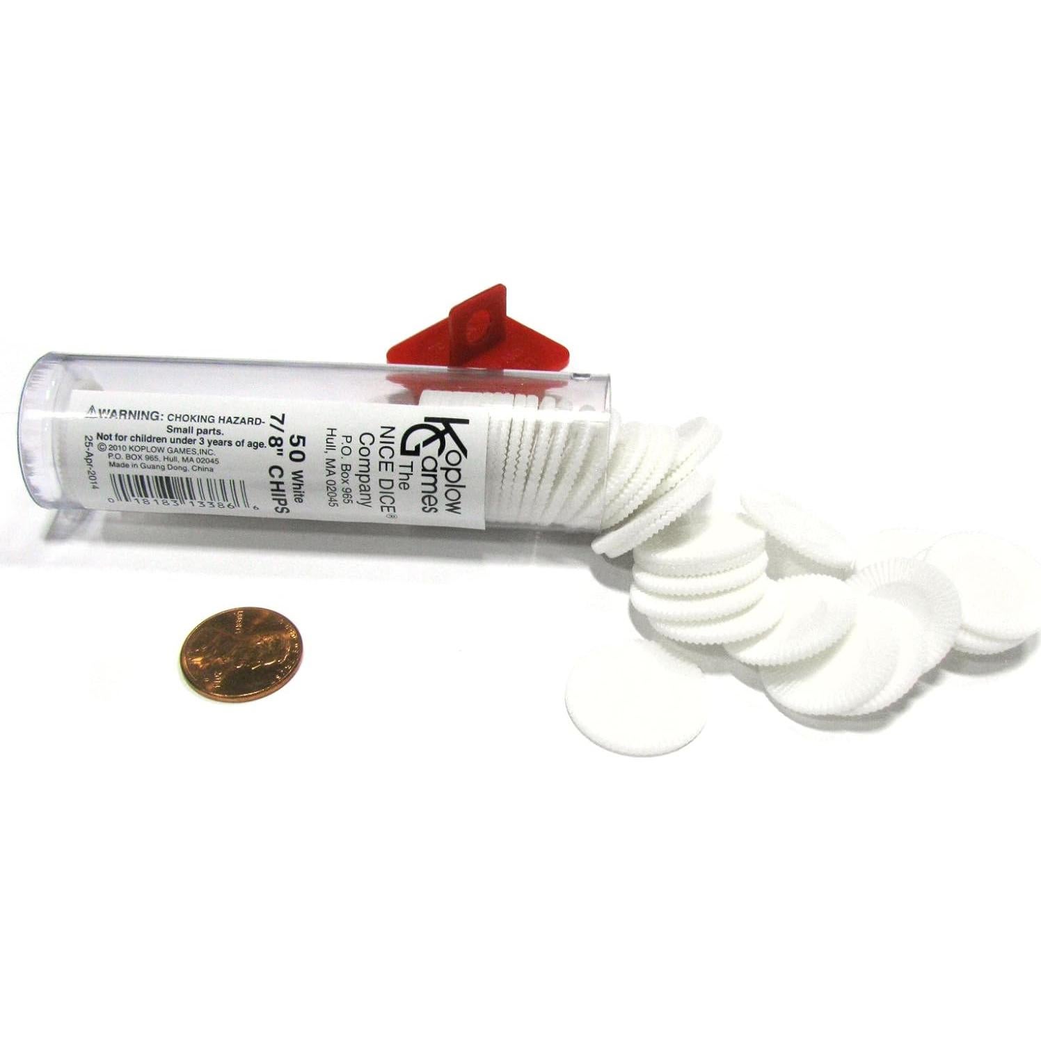 Set de 50 Fichas de Póker Mini Koplow Games Blancas 2.22cm