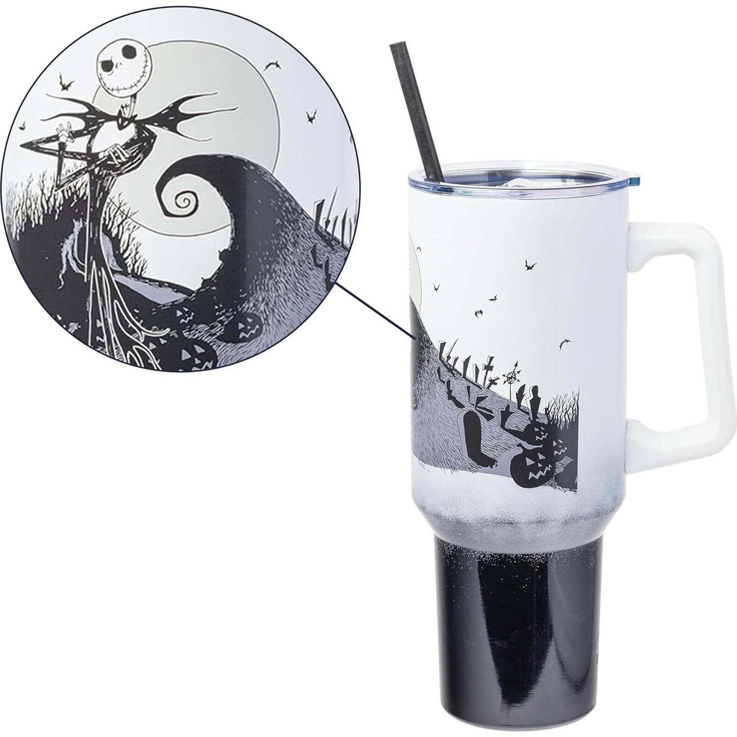 Vaso de Acero Inoxidable Silver Buffalo 1,18L Jack Skellington