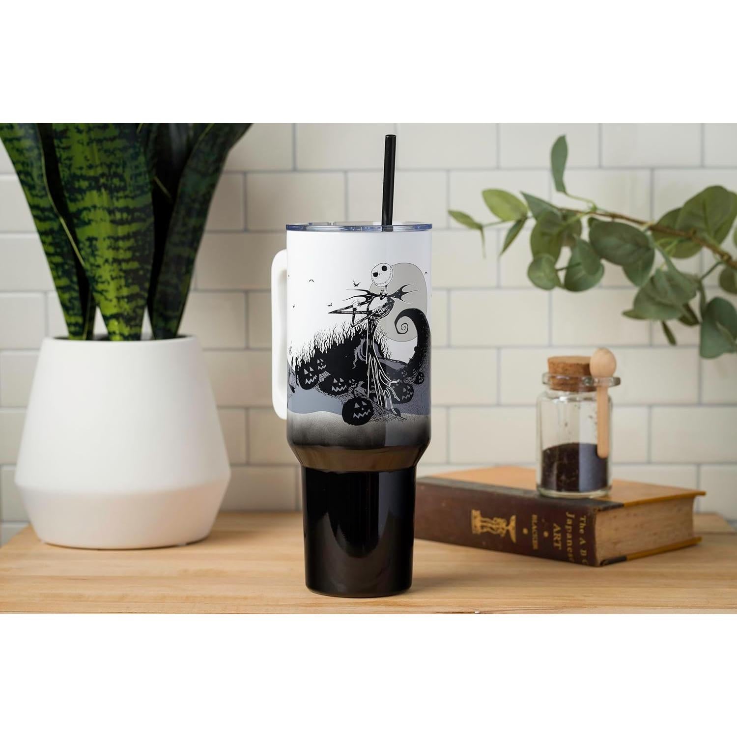 Vaso de Acero Inoxidable Silver Buffalo 1,18L Jack Skellington