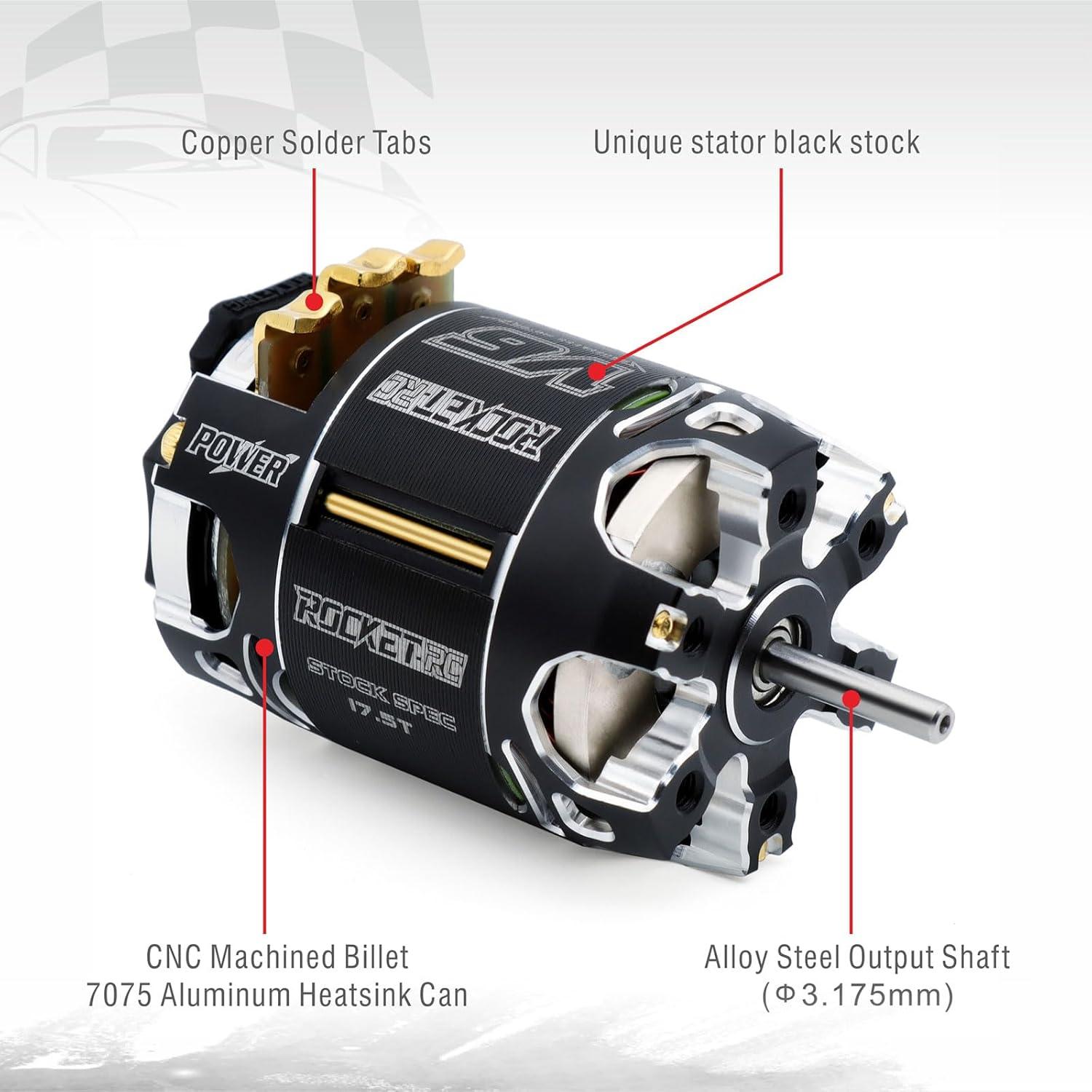 Motor sin escobillas Surpass Hobby 540 V6 17.5T para RC
