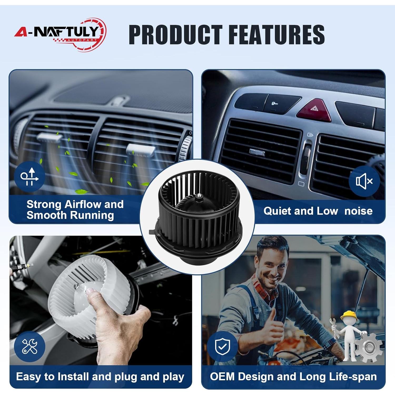 Motor del Ventilador A/C A-NAFTULY para Chevy/GMC 2003-2011