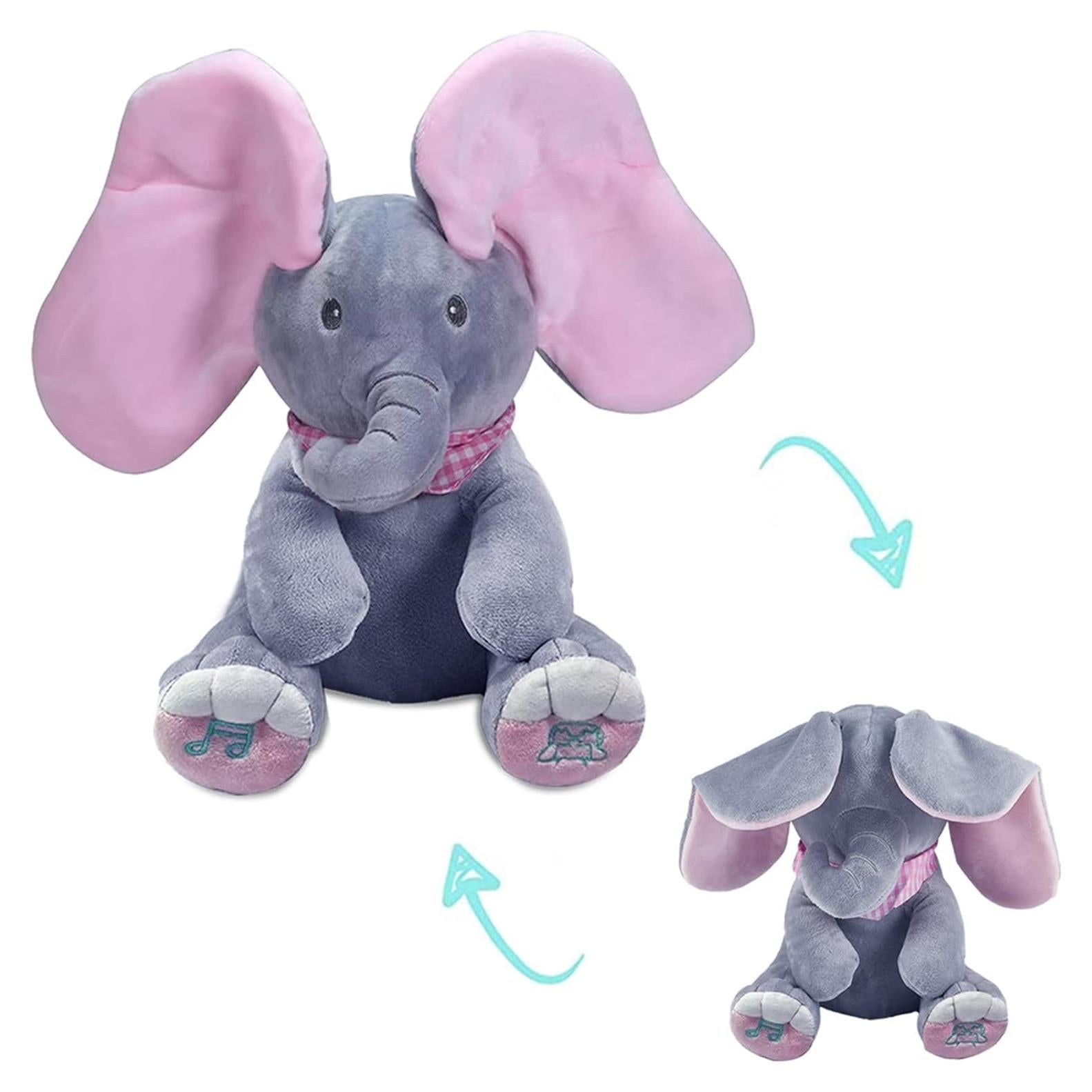 Juguete de Peluche Interactivo OMGOD Elefante Peek a Boo 33x30.5cm