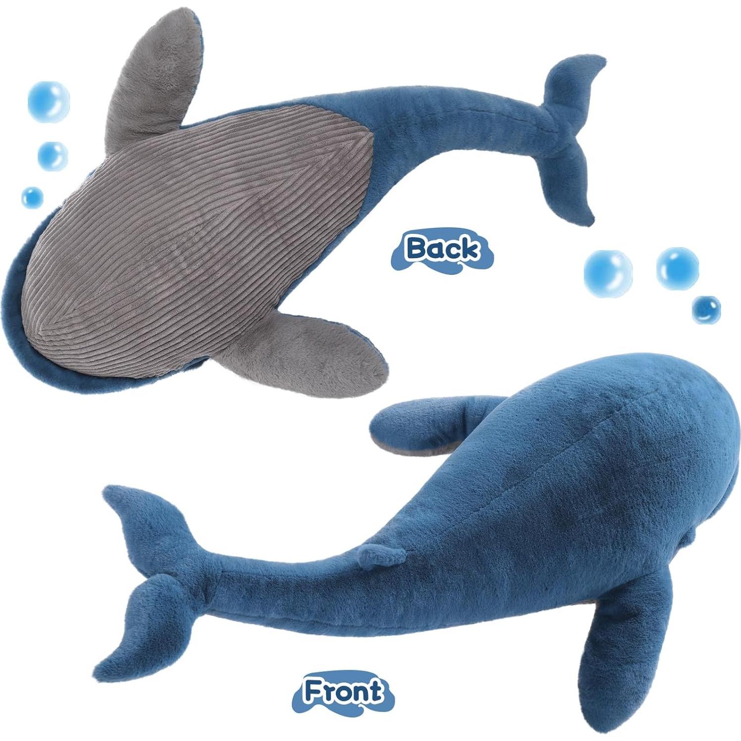 Juguete de Peluche Ballena Gigante Tezituor 110 cm Azul