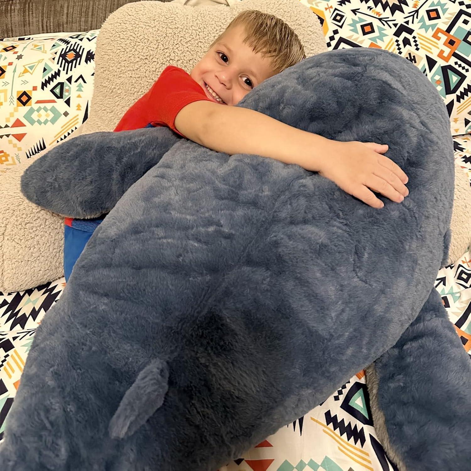 Juguete de Peluche Ballena Gigante Tezituor 110 cm Azul