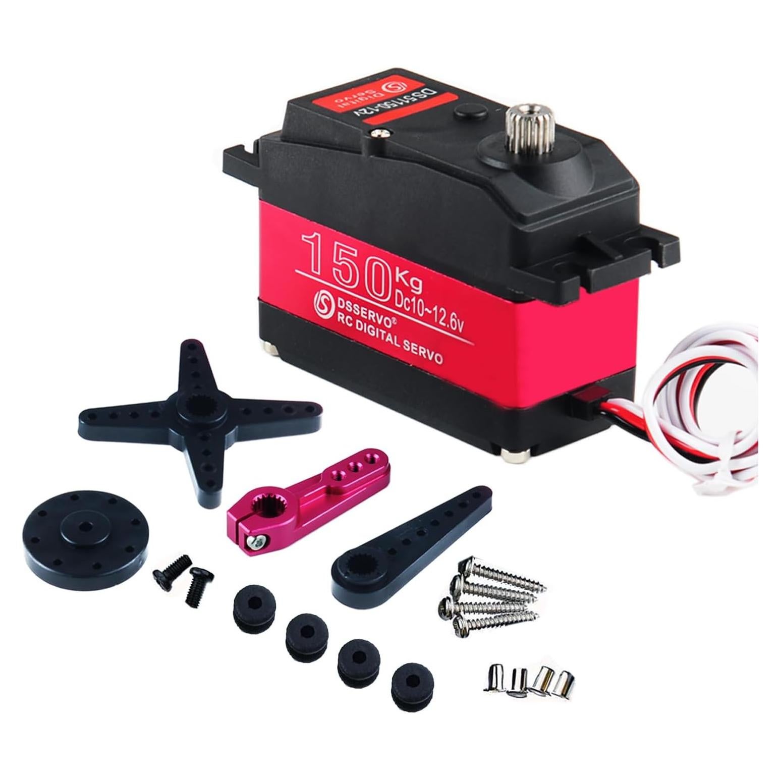 Servo Digital de Engranaje de Metal Stemedu 150kg 12V Impermeable