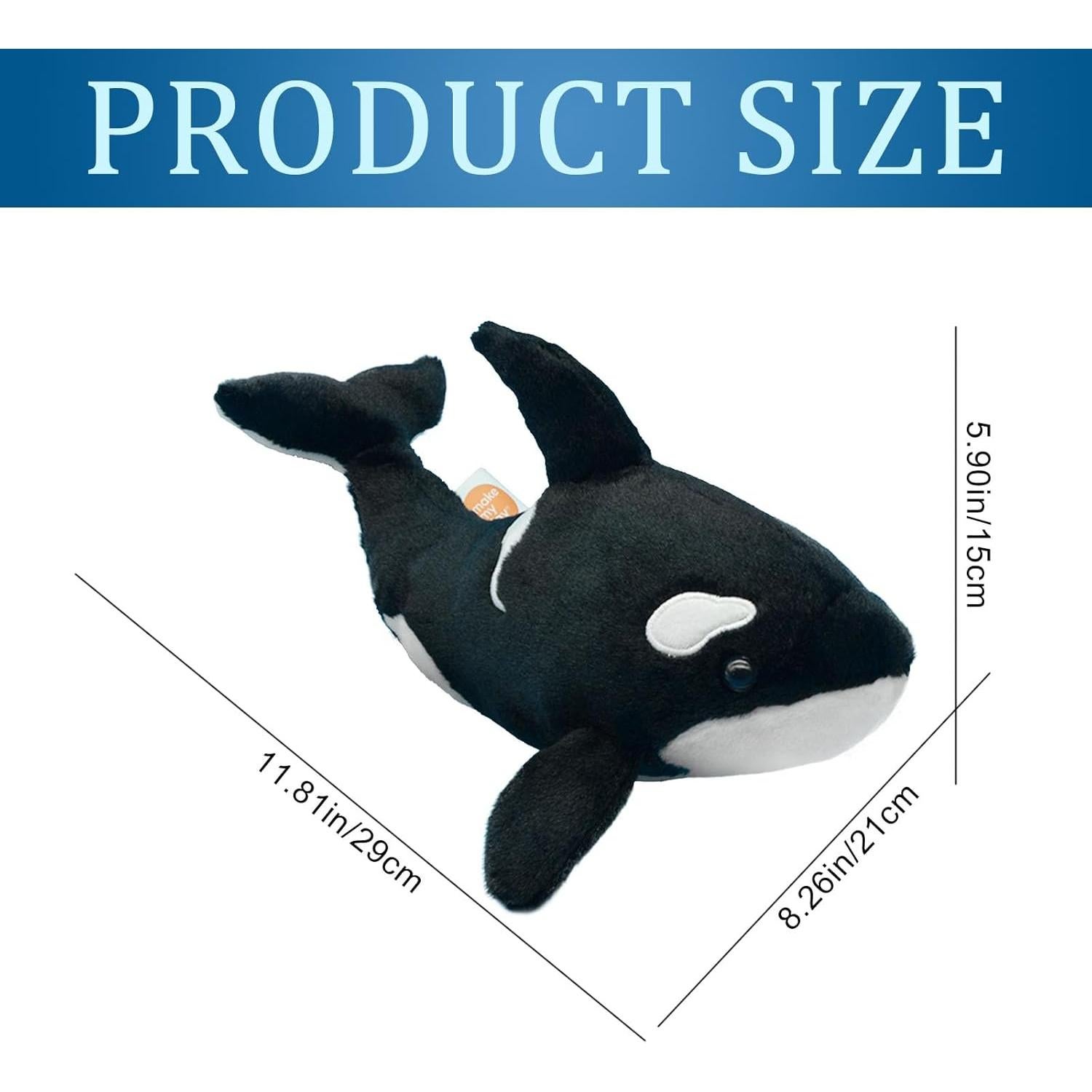 2PCS Peluche Orca 30 cm - Juguete Suave para Niños