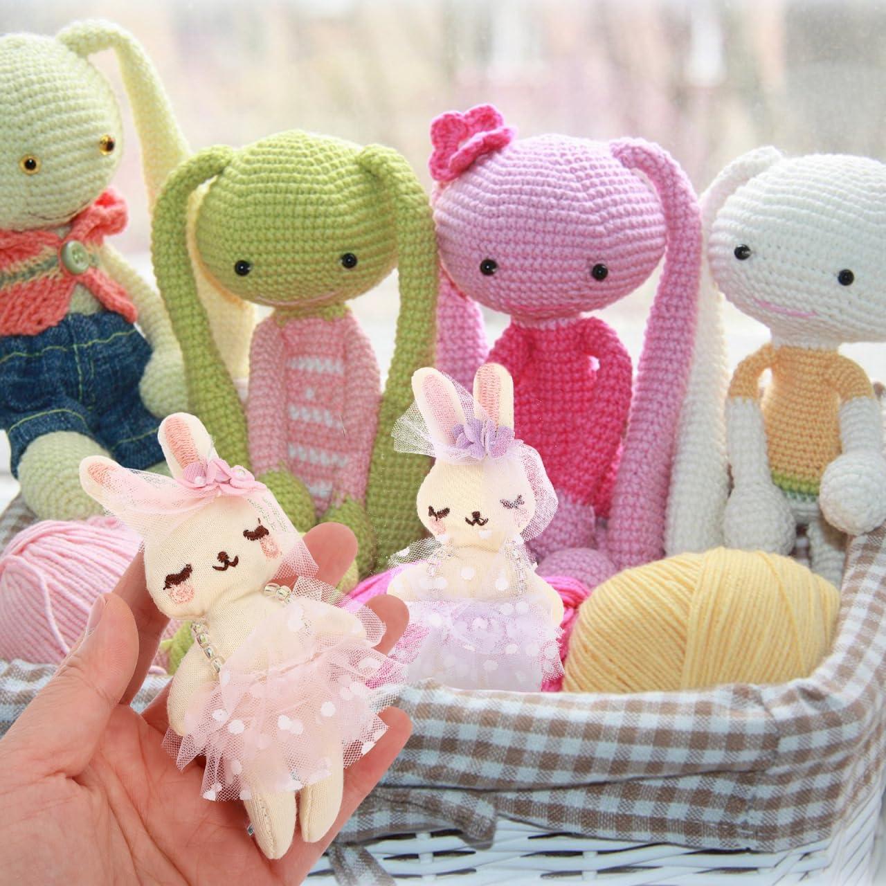 Set de 6 Conejos de Peluche SAFIGLE para Pascua - Suaves y Coloridos