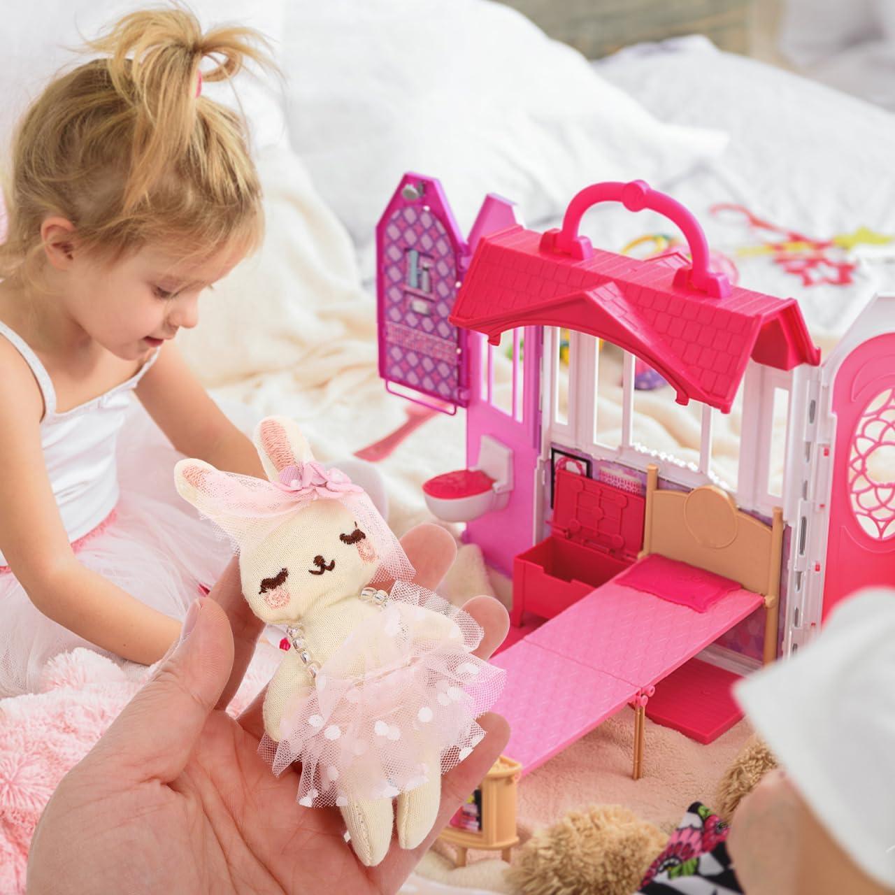 Set de 6 Conejos de Peluche SAFIGLE para Pascua - Suaves y Coloridos