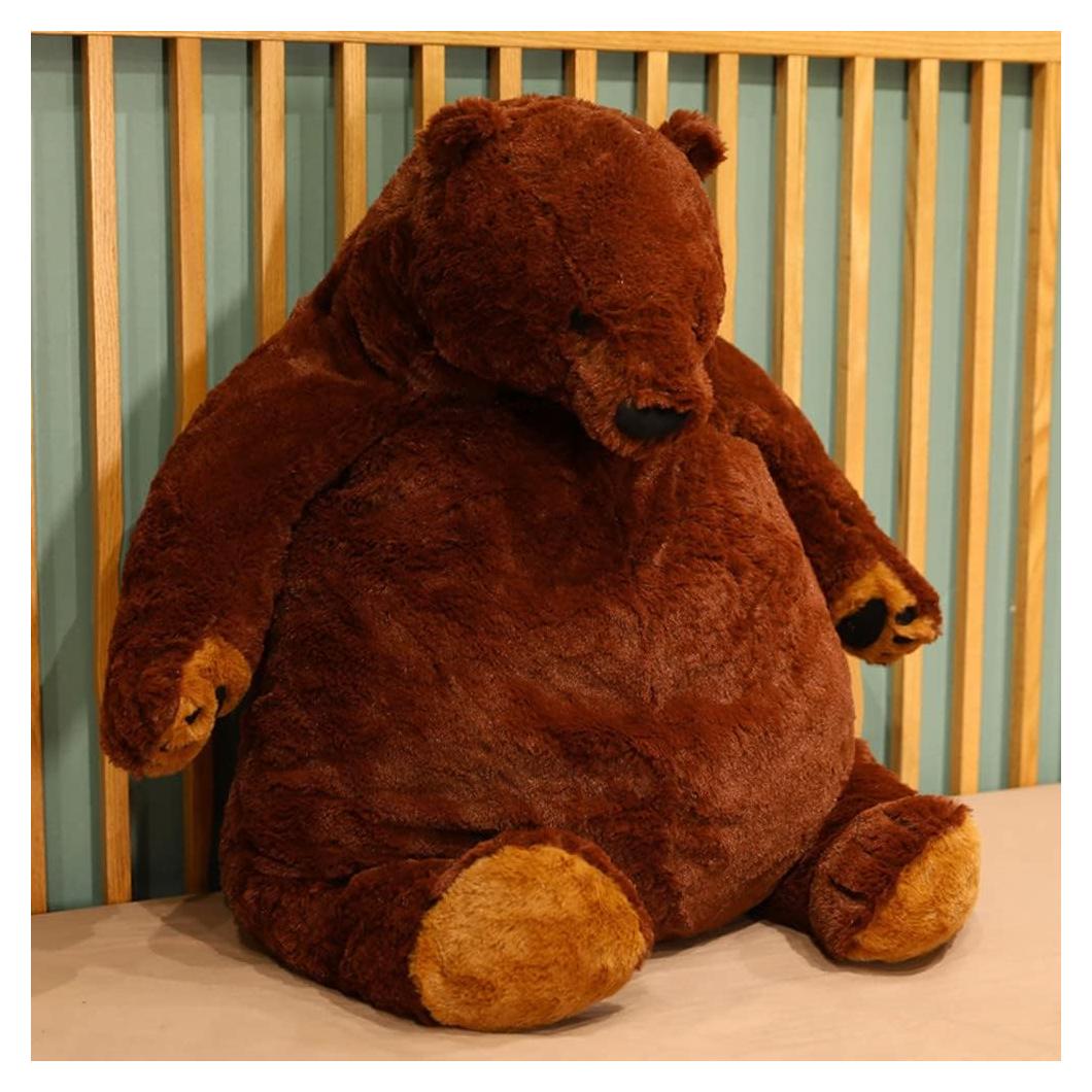 Oso de Peluche Marrón Oscuro MIAOHAHA 80cm Suave y Abrazable