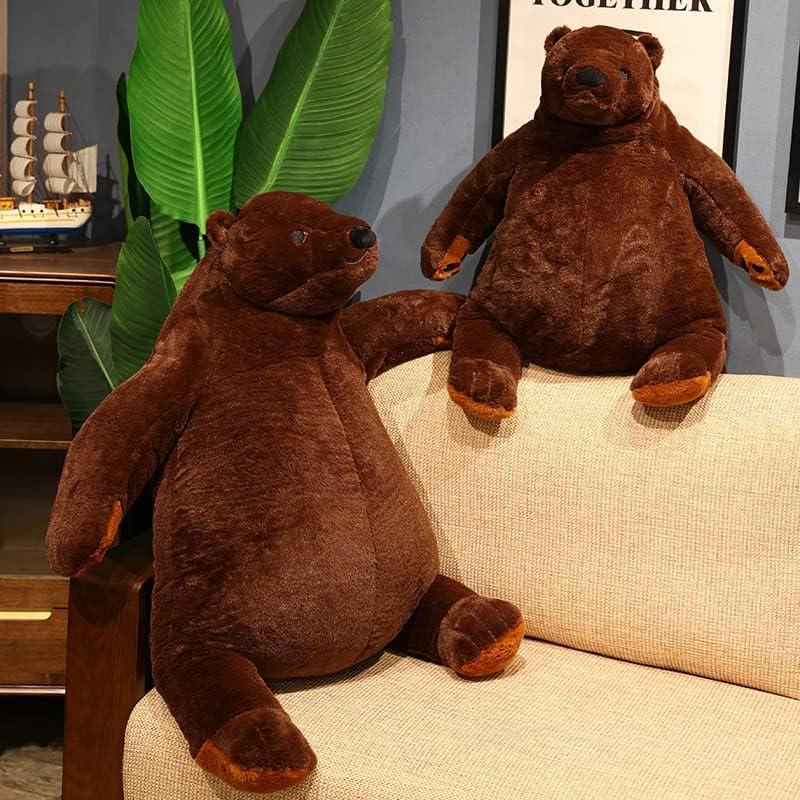 Oso de Peluche Marrón Oscuro MIAOHAHA 80cm Suave y Abrazable