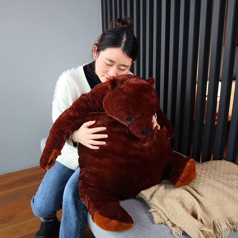 Oso de Peluche Marrón Oscuro MIAOHAHA 80cm Suave y Abrazable