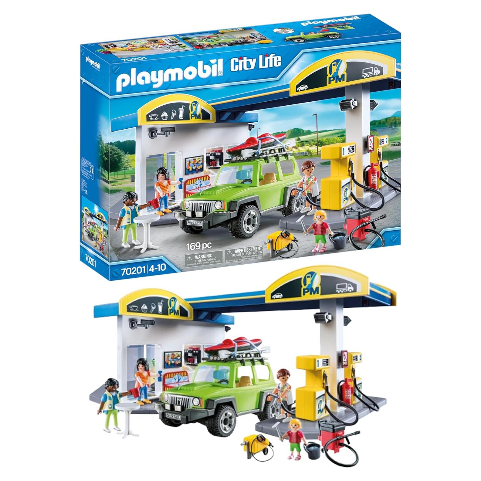 Estación de Gas Playmobil 70201 con Accesorios y Figuras