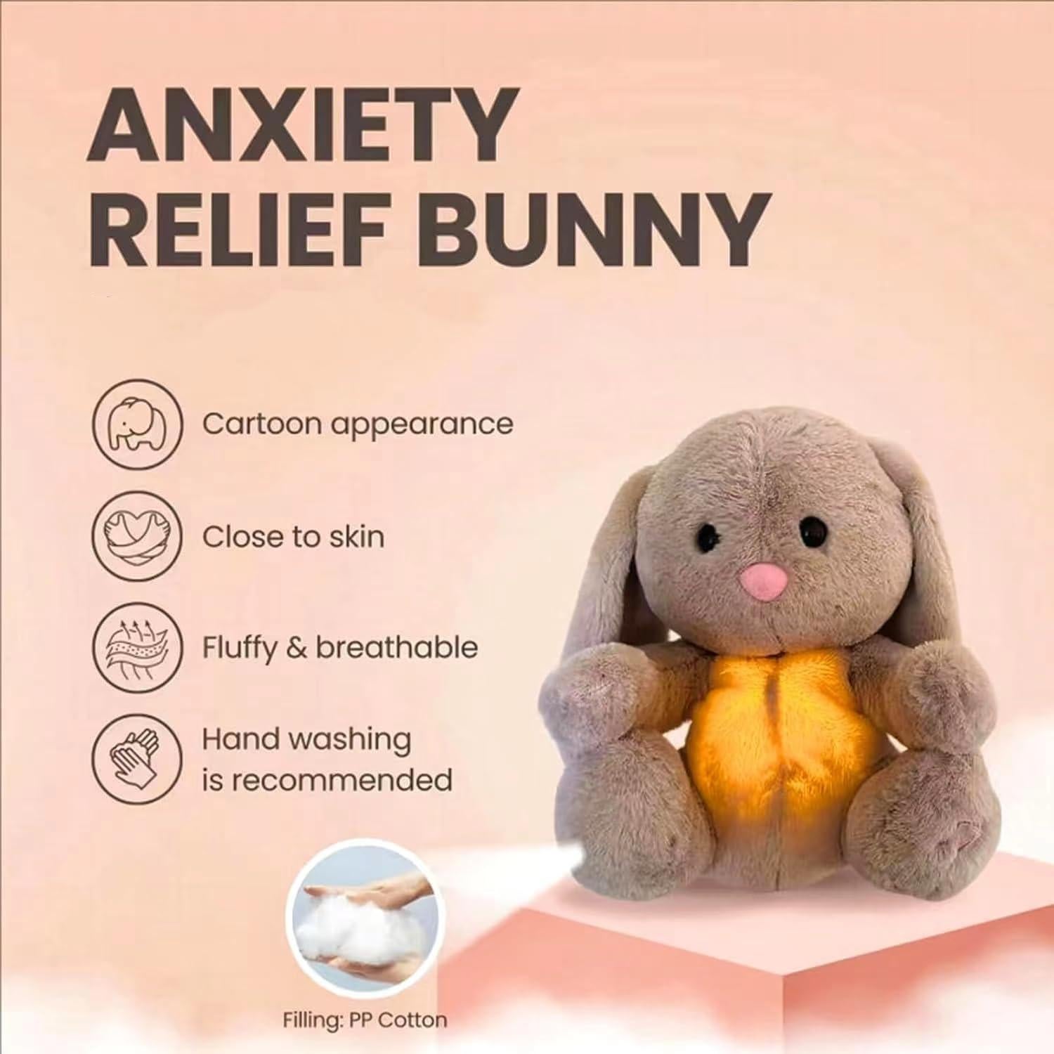 Conejo de Peluche que Respira Cbozimpr 30.48 cm Suave