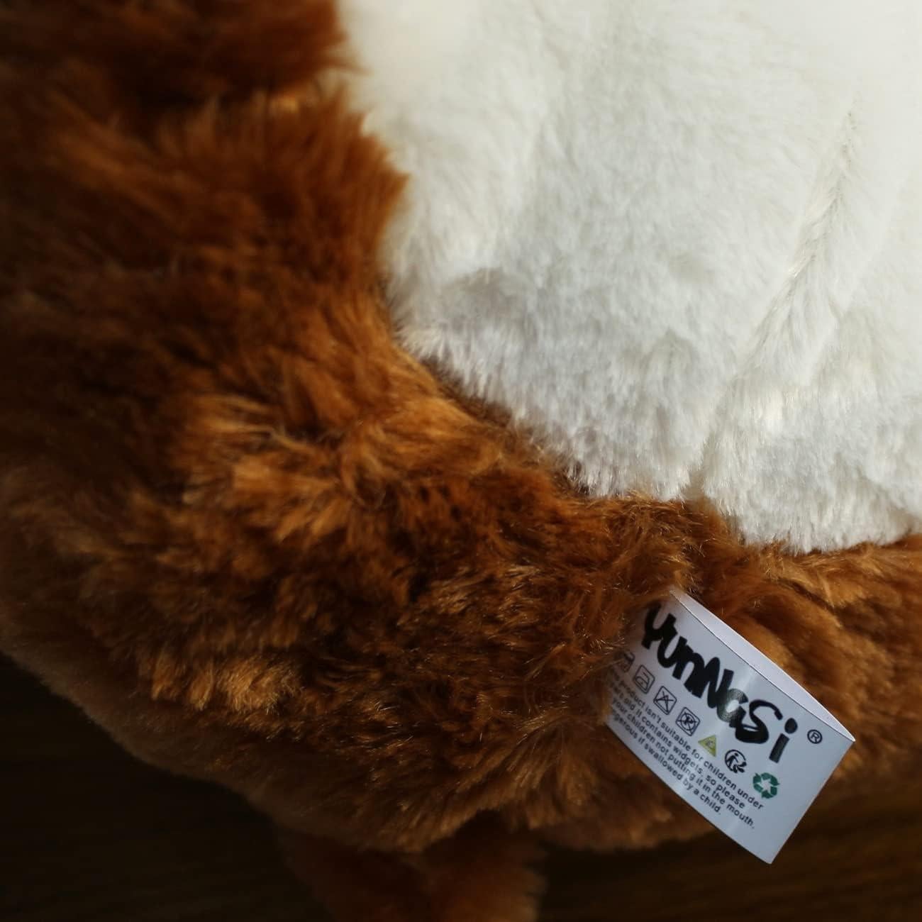 Almohada de peluche hámster marrón oscuro 50 cm con manta