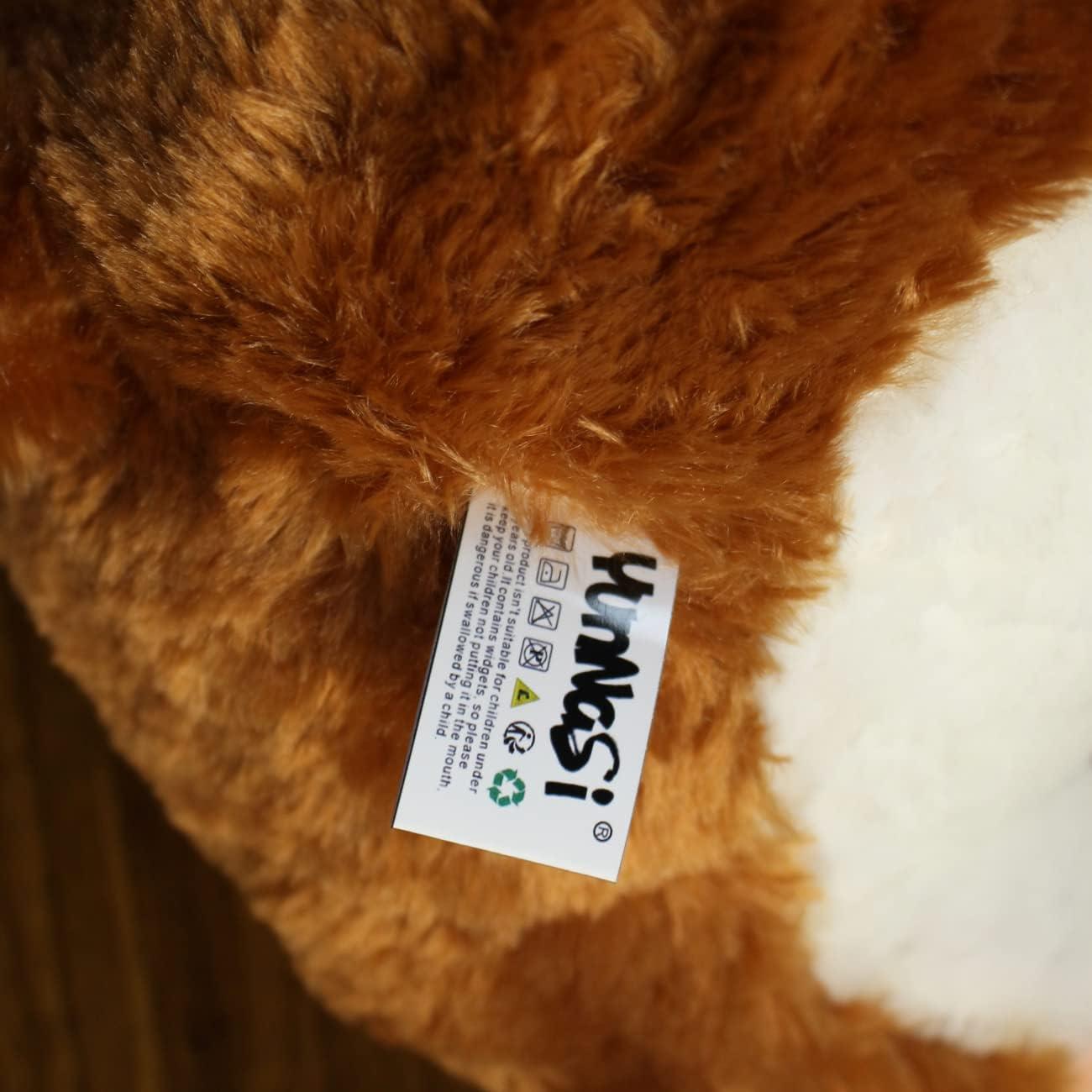 Almohada de peluche hámster marrón oscuro 50 cm con manta